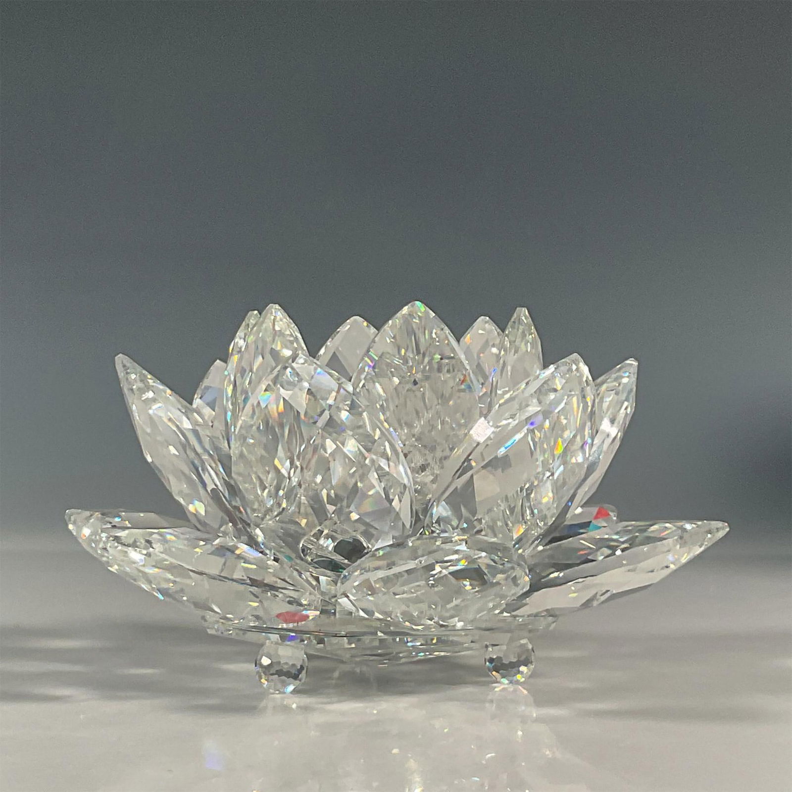 Swarovski Silver Crystal Candle Holder, Waterlily (1 of 5)