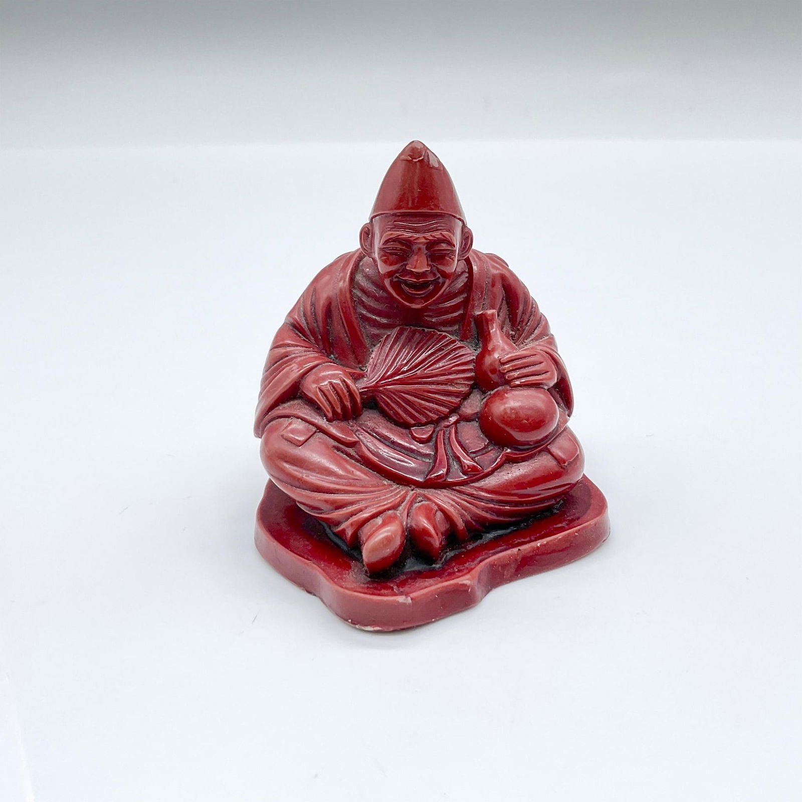 Vintage Cinnabar Ji Gong Figurine (1 of 3)