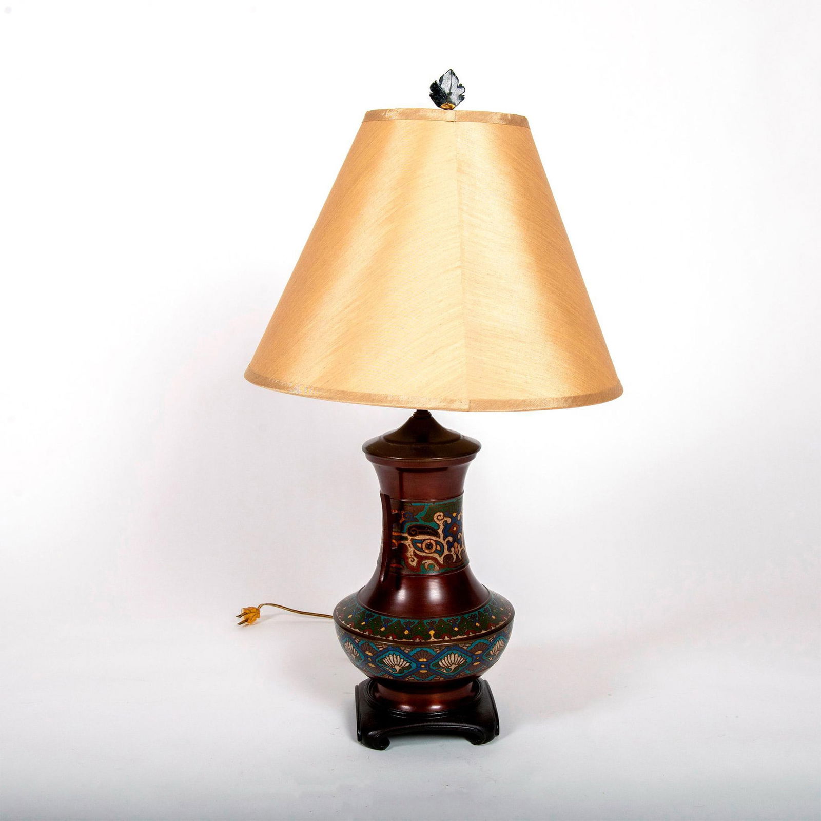 Vintage Chinese Cloisonne Table Lamp (1 of 5)