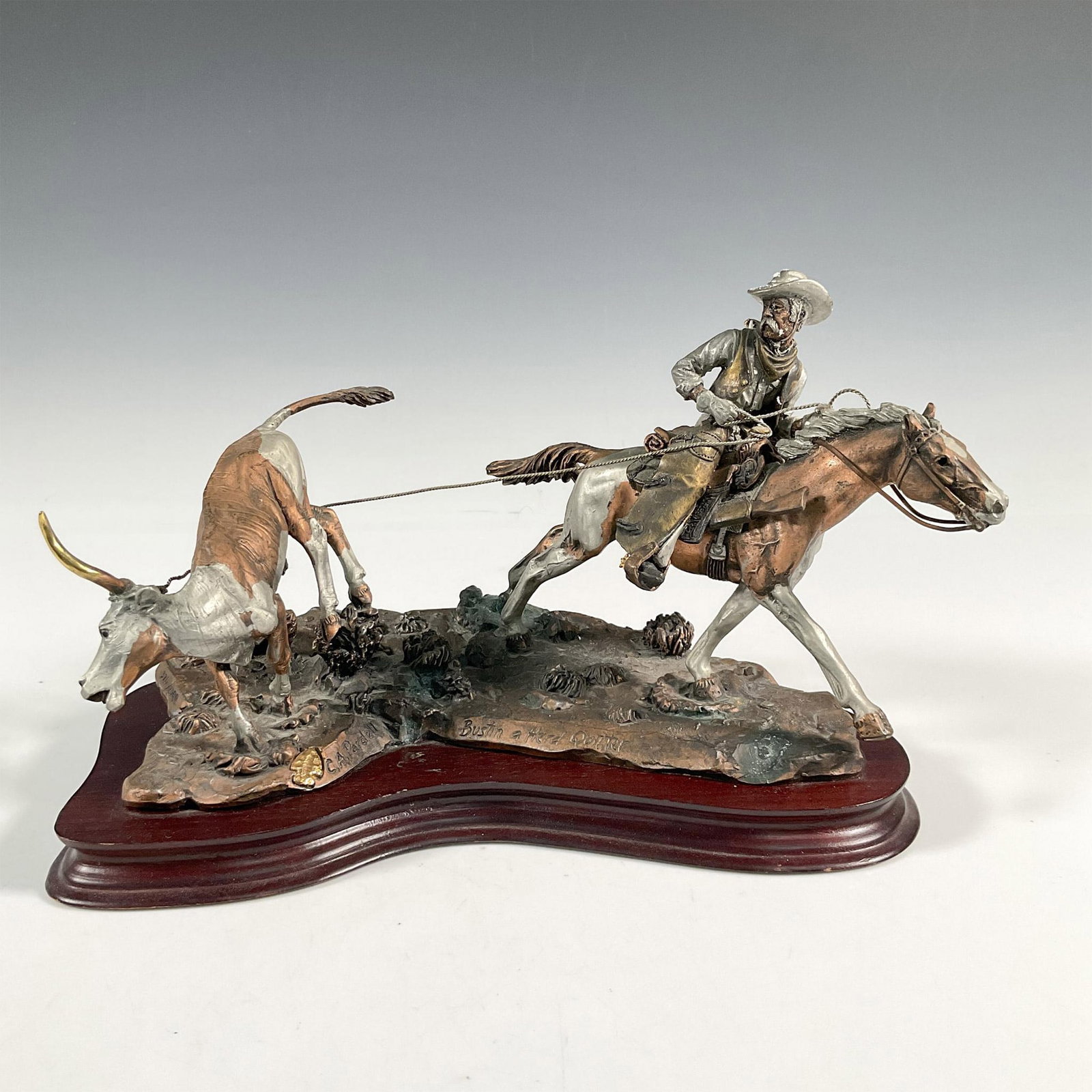 Legends Bronze Sculpture, Bustin' A Herd Quitter (1 of 4)