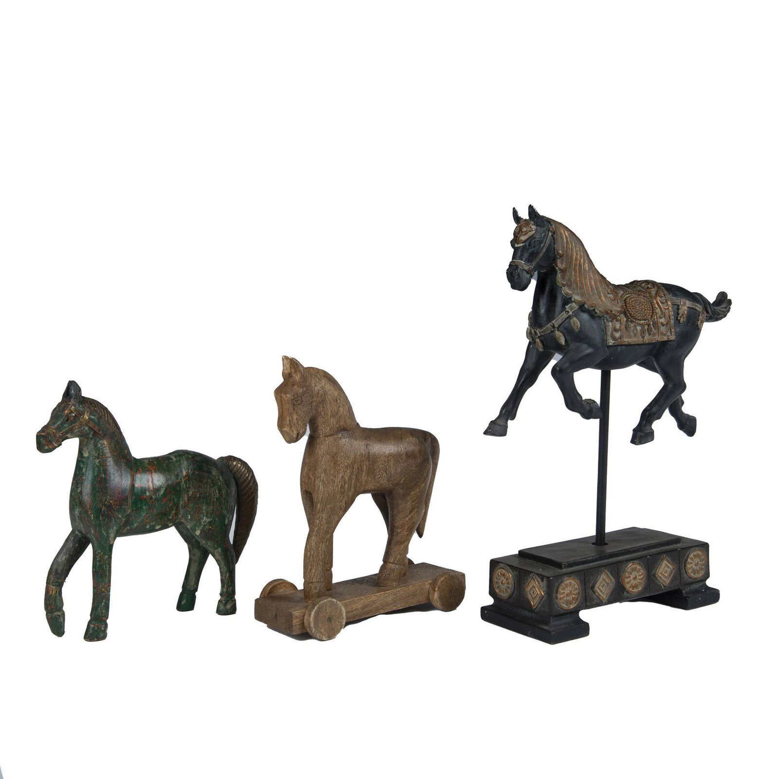 3pc Decorative Historic Horses (1 of 4)