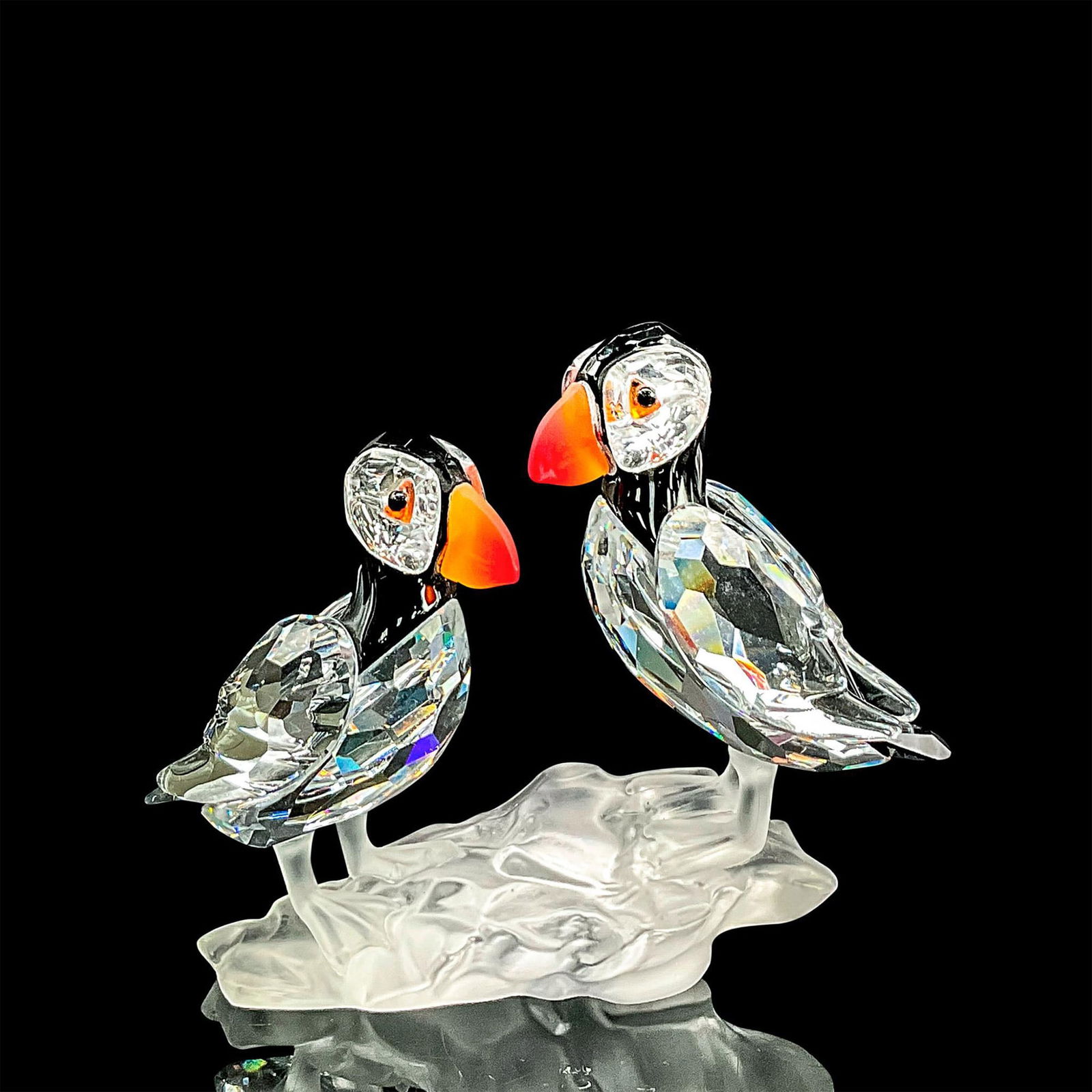 Swarovski Silver Crystal Figurine, Puffin Birds (1 of 5)