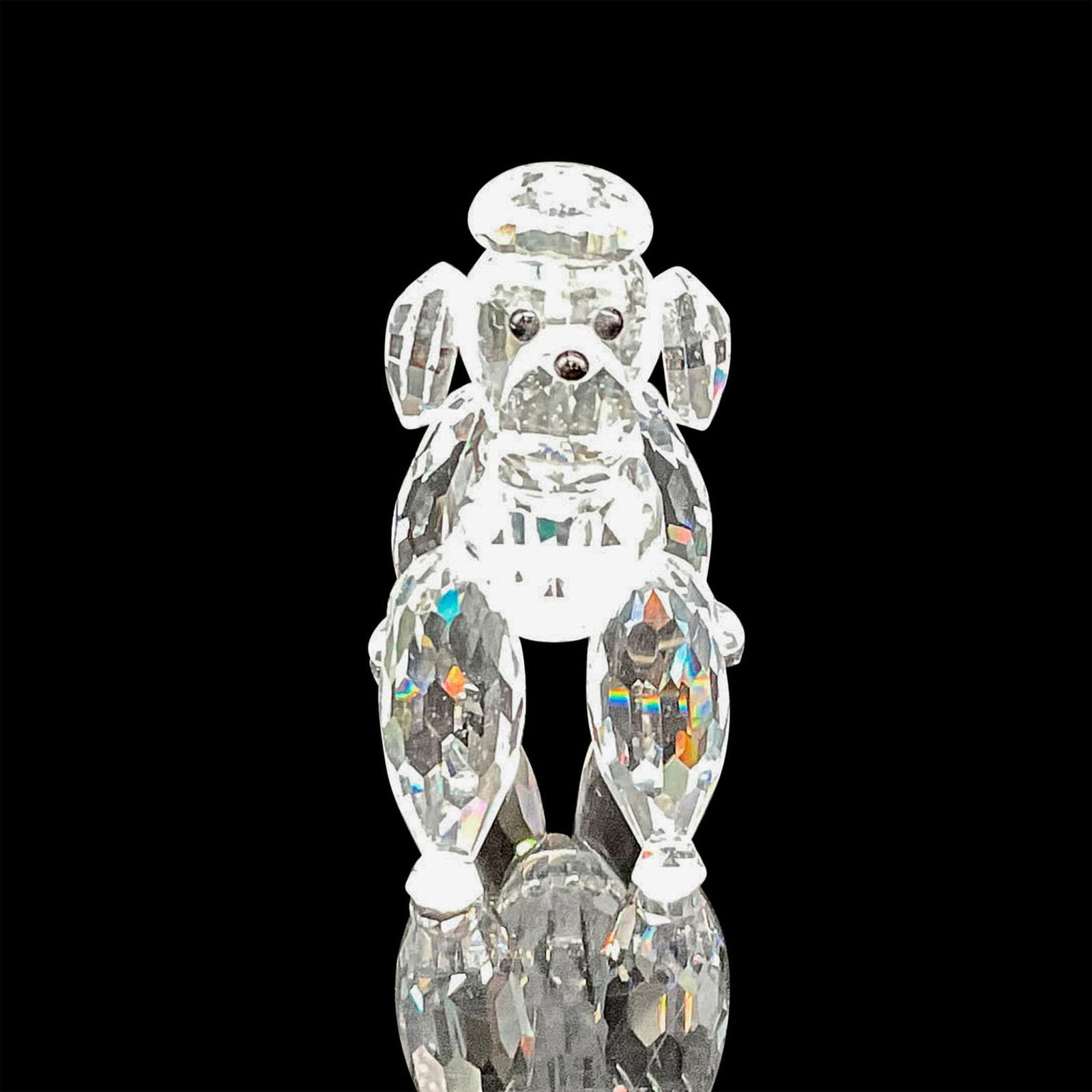 Swarovski Silver Crystal Figurine, Standing Poodle (1 of 5)