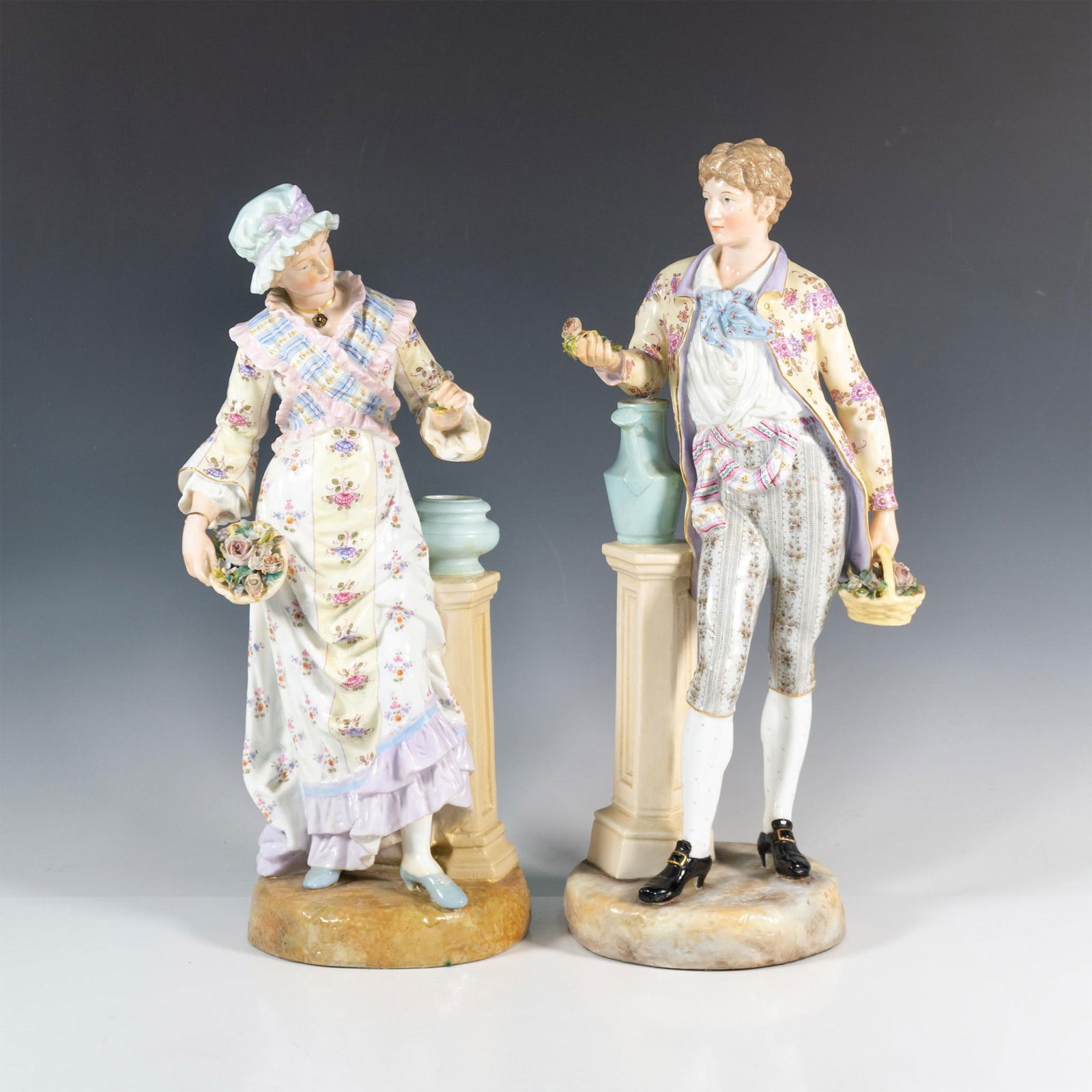 Pair of Italian Style Porcelain Figurines (1 of 3)