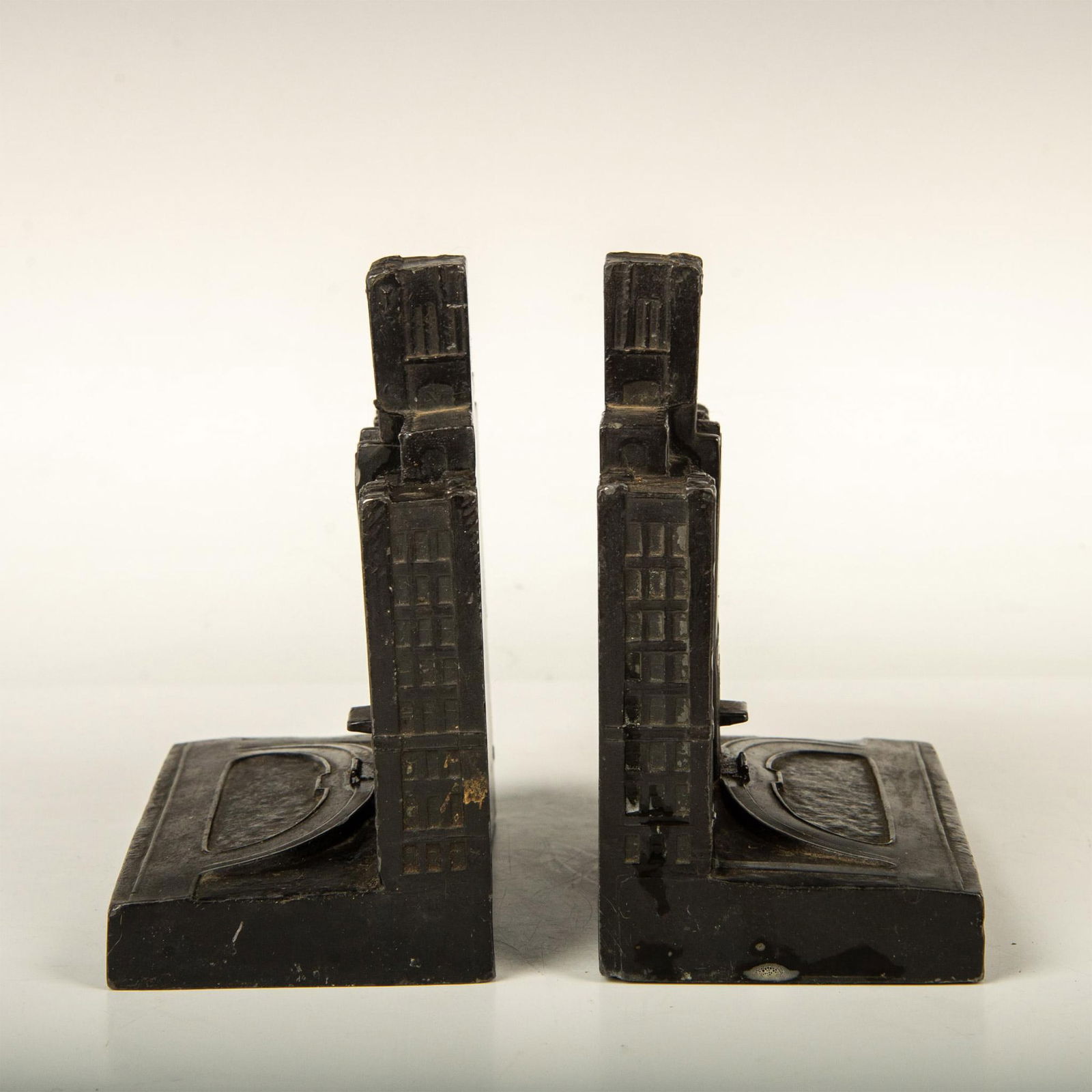 Pair of Art Deco Bronze Metal Bronx Hospital Bookends (1 of 5)