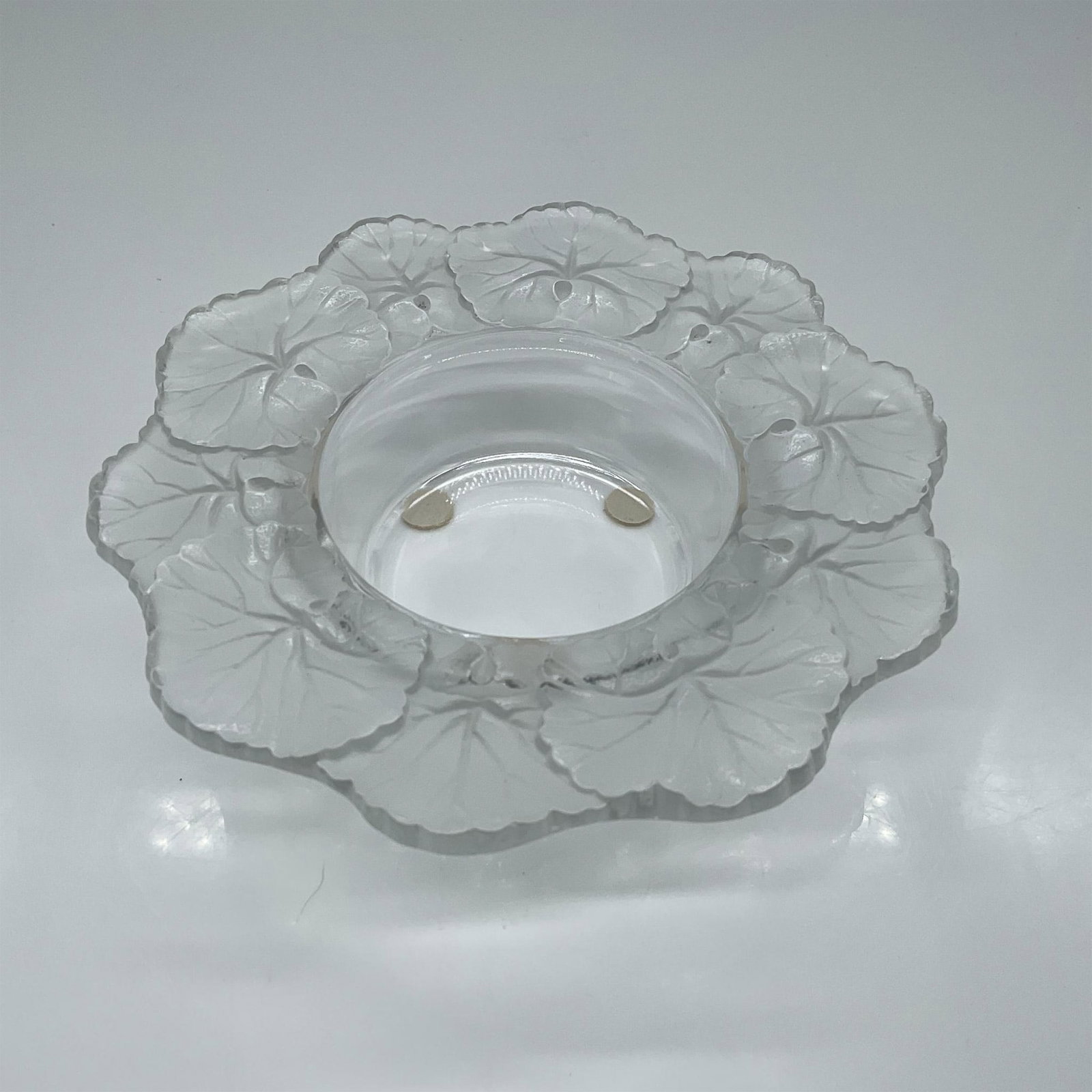 Lalique Crystal Candle Dish, Geraniums or Honfleur (1 of 3)