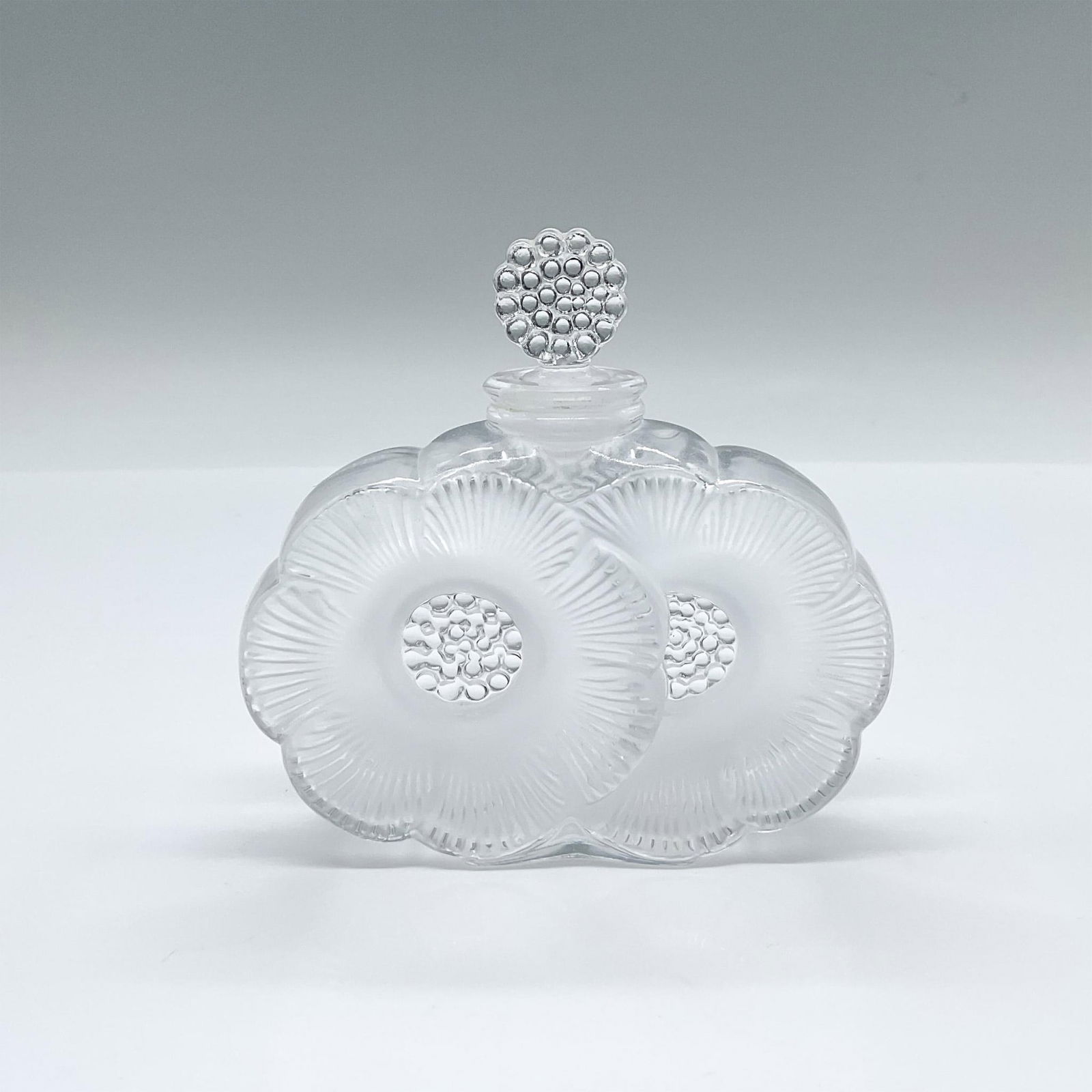 Lalique Glass Perfume Bottle, Deux Fleurs (1 of 3)