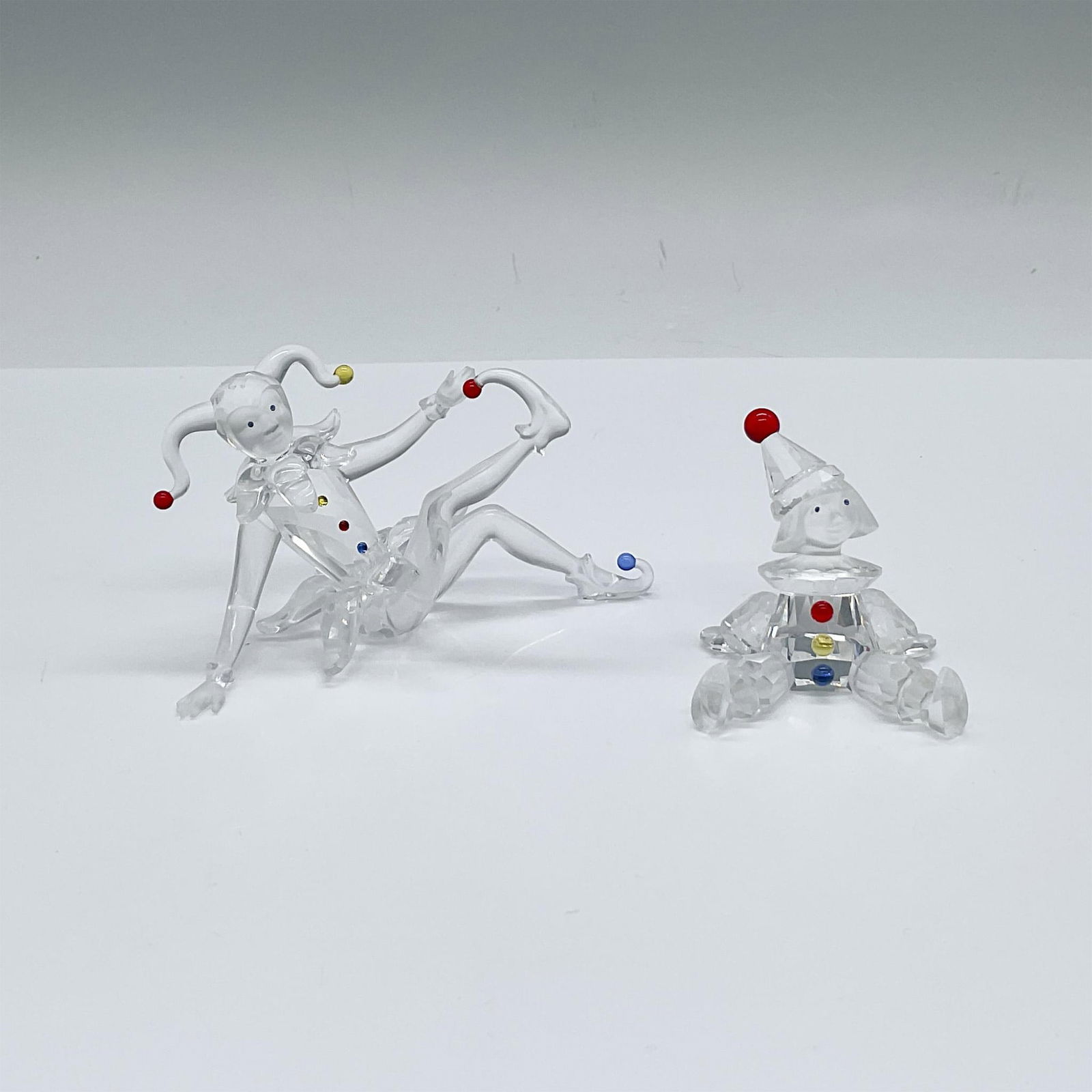 2pc Swarovski Crystal Figurines, Jester and Puppet (1 of 3)