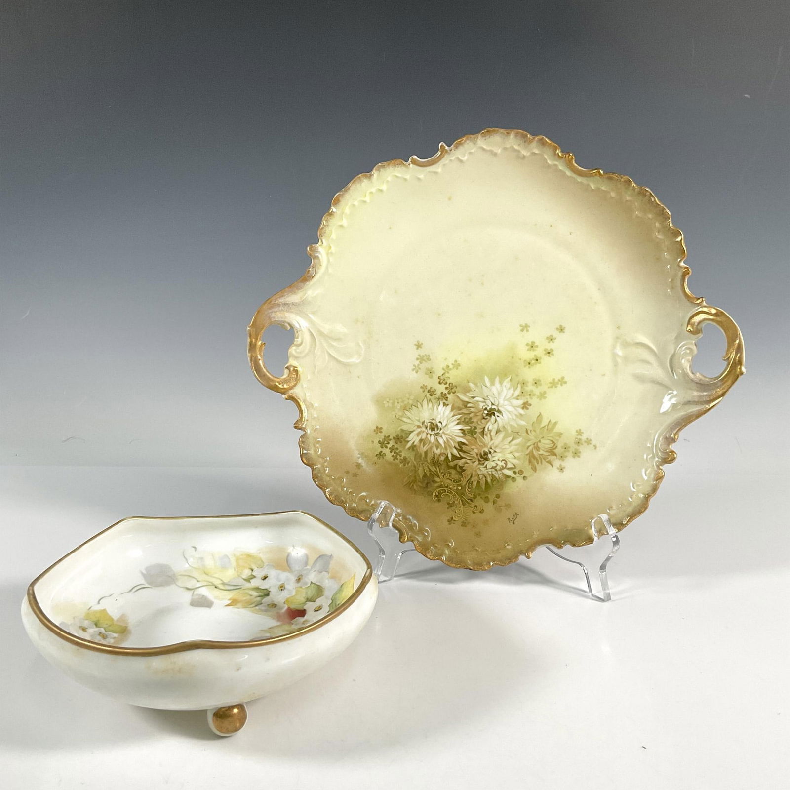 2pc German and Japanese Porcelain Tray and Bowl (1 of 3)