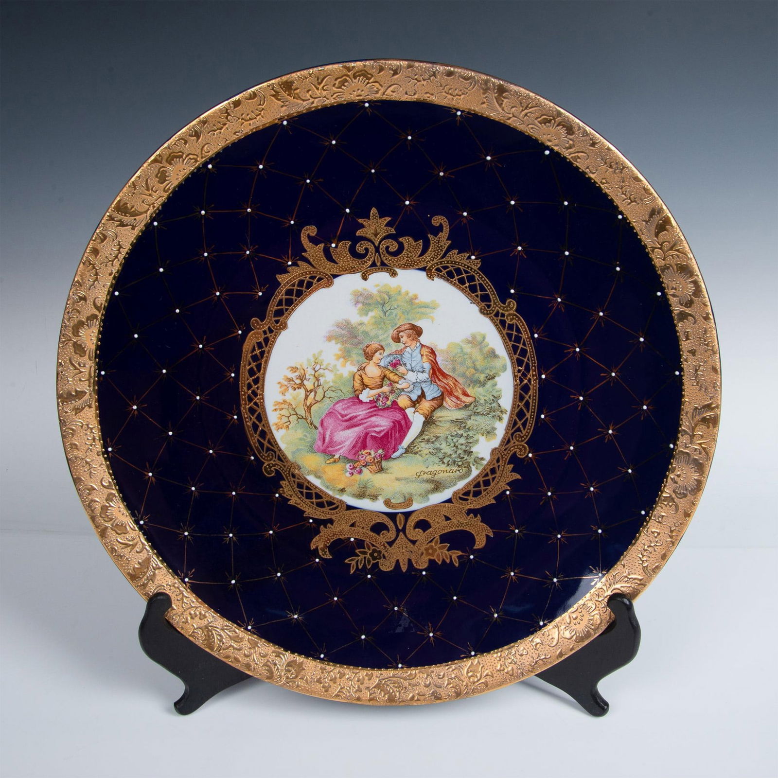 LF Limoges PRC Handcrafted Fine Porcelain Fragonard Plate (1 of 6)