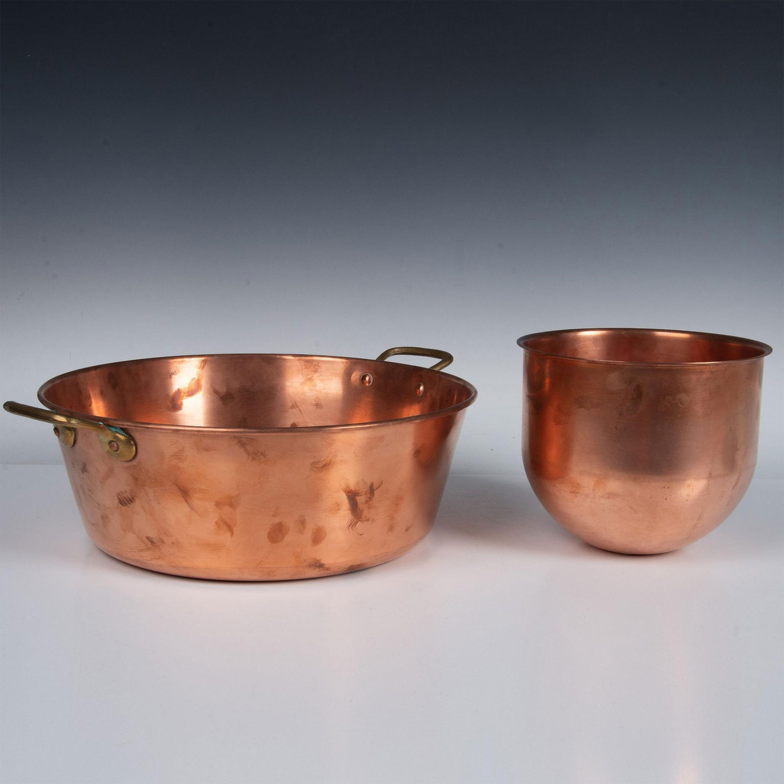 2pc Copper Cookware, Mixing Bowl and Jam Pot (1 of 4)