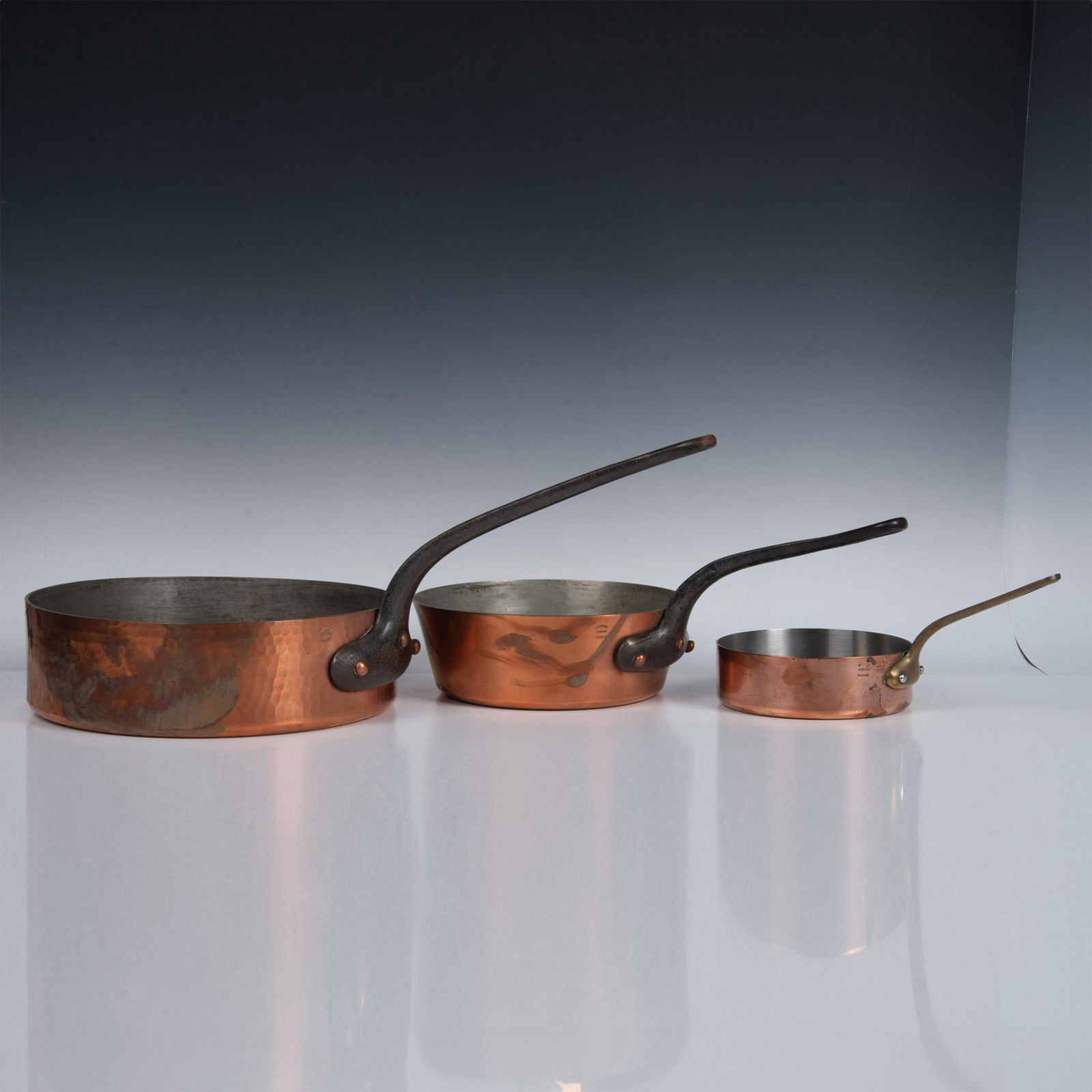 3pc Williams Sonoma French Copper Saucepans (1 of 6)