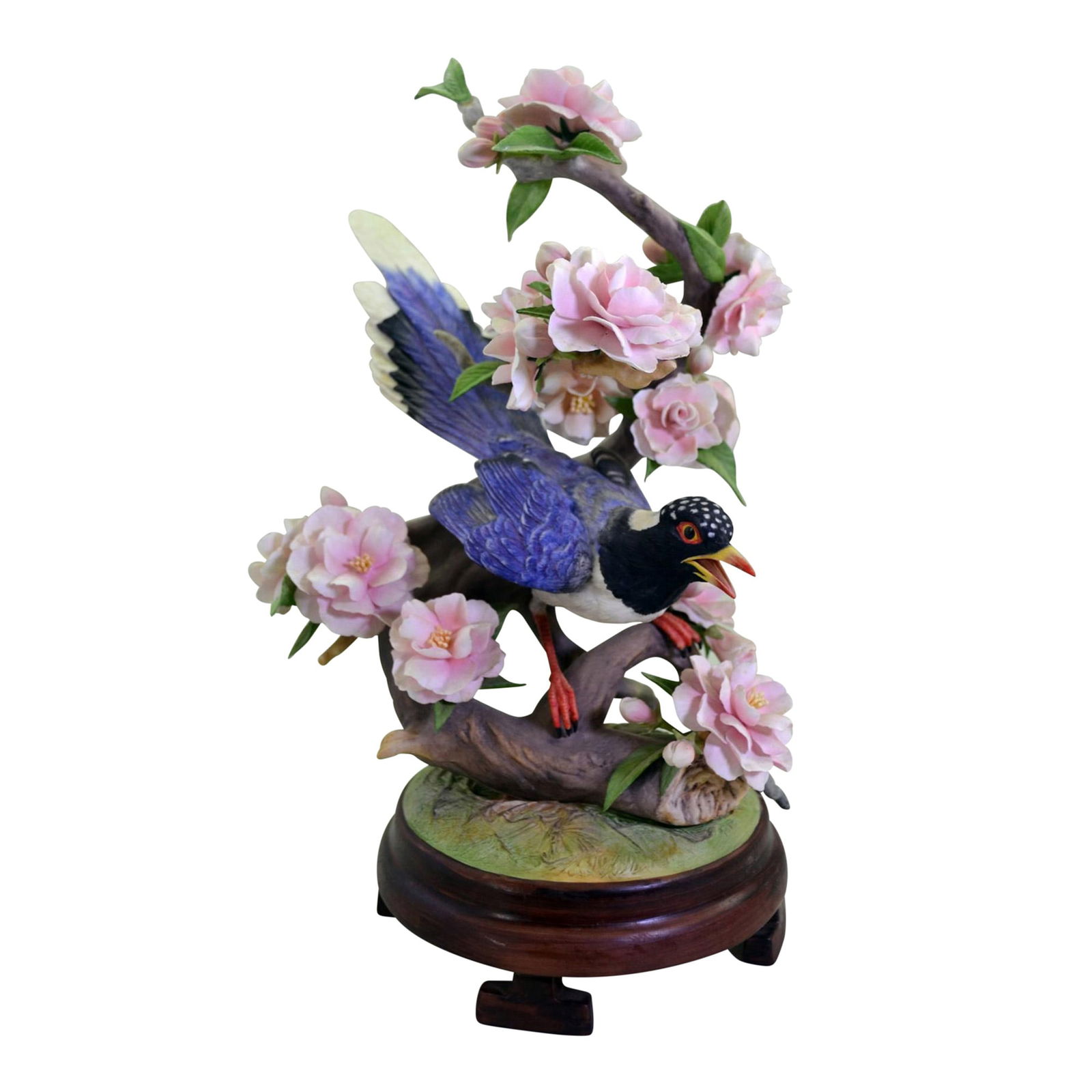Boehm Porcelain Red-Billed Blue Magpie Bird Sculpture (1 of 10)