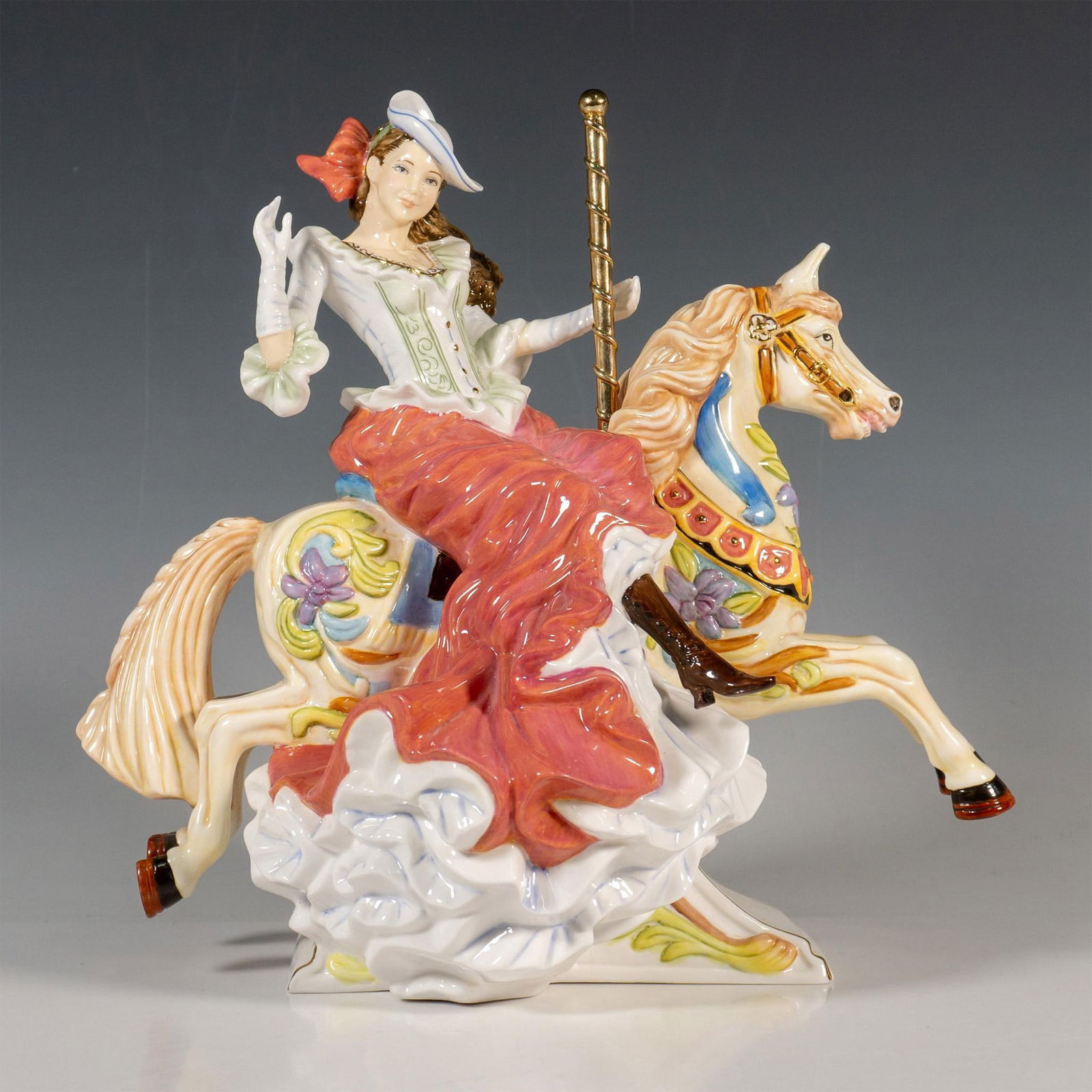 The English Ladies Porcelain Figurine, Carousel Collection (1 of 4)