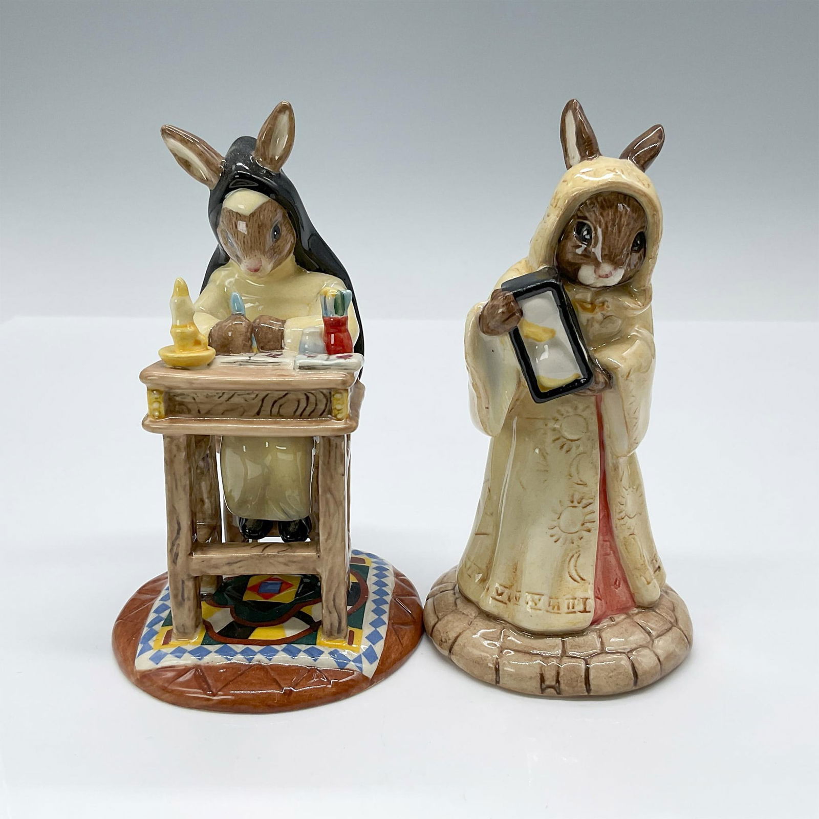 2pc Royal Doulton Bunnykins Figurines, Sands of time & Sister Mary Barbara, DB229 and DB334 (1 of 3)