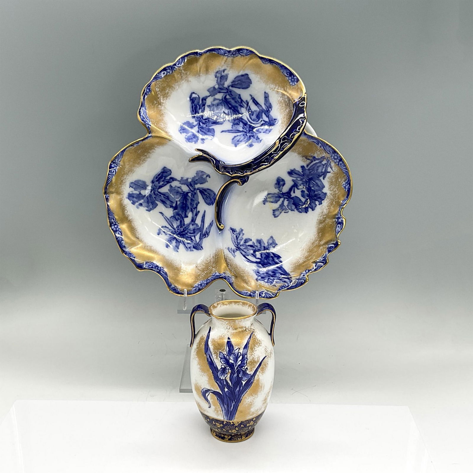 2pc Antique Doulton Burslem Serving Dish and Vase (1 of 7)