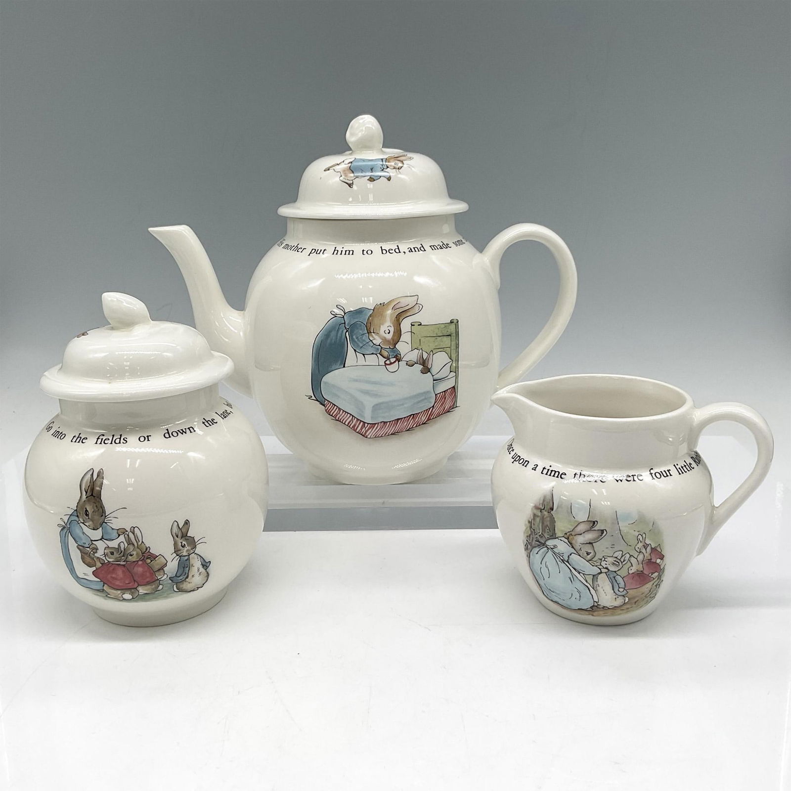 5pc Wedgwood Porcelain Beatrix Potter Peter Rabbit Tea Set (1 of 4)
