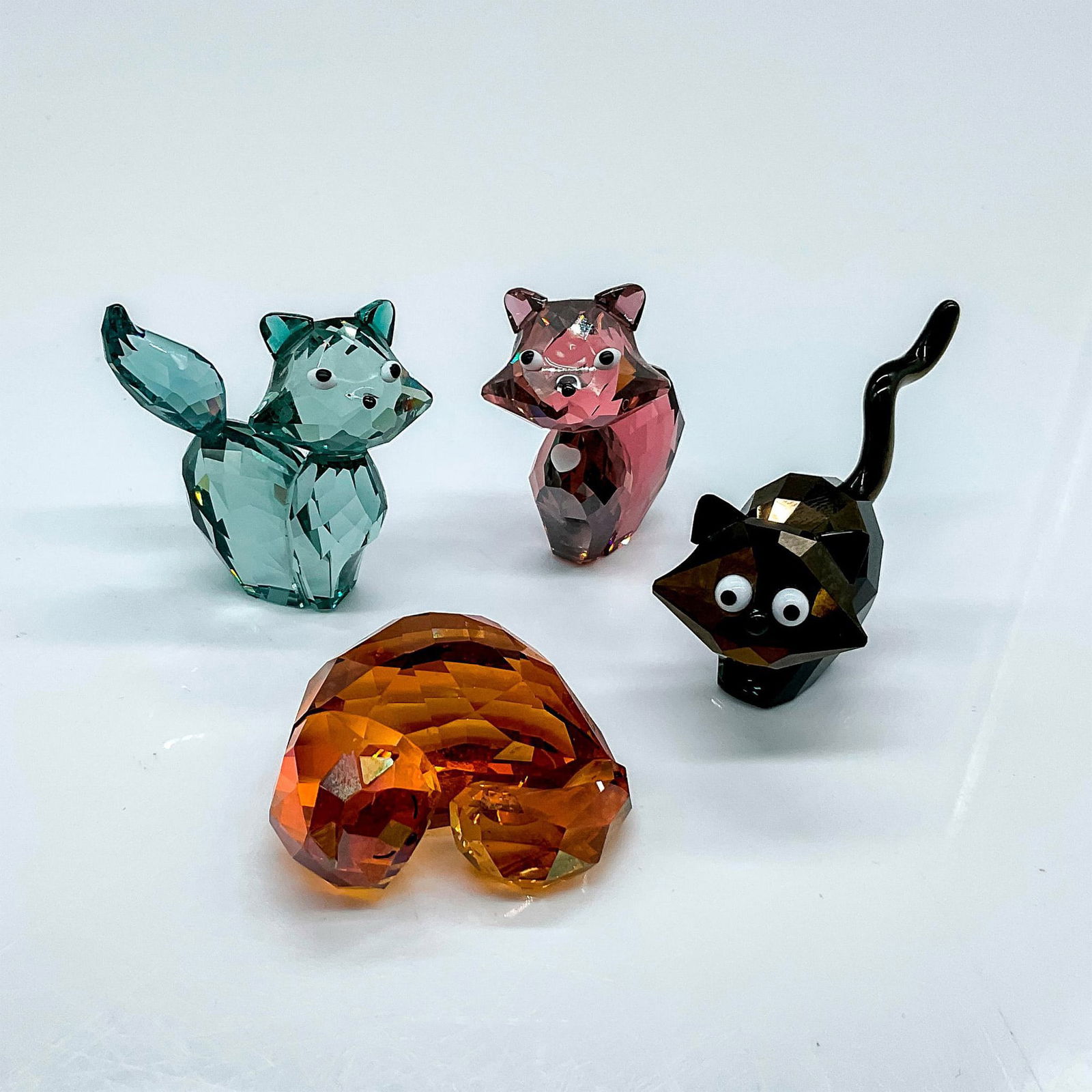 4pc Swarovski Crystal Figurines, Cats (1 of 3)