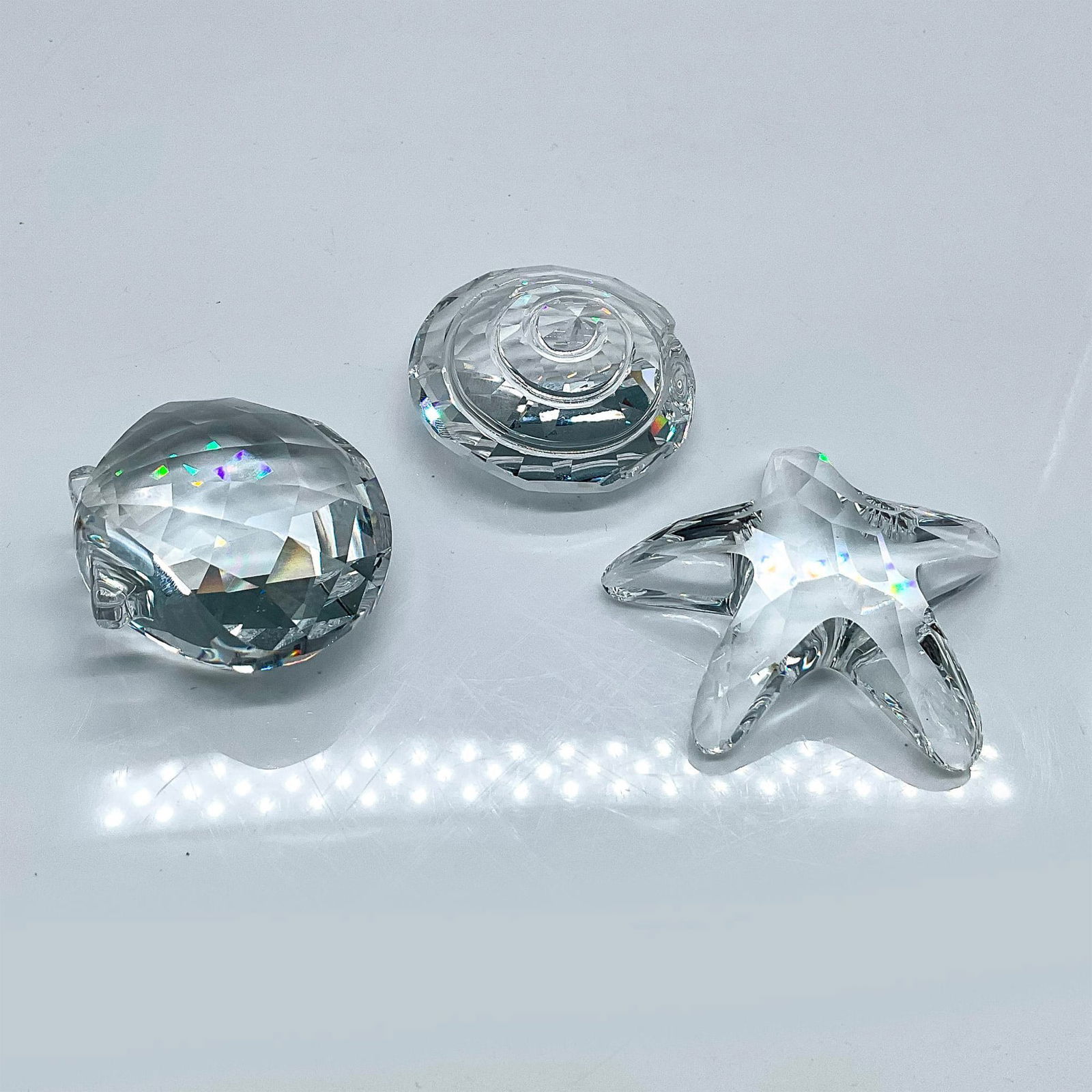 3pc Swarovski Crystal Paperweights, Shells (1 of 3)