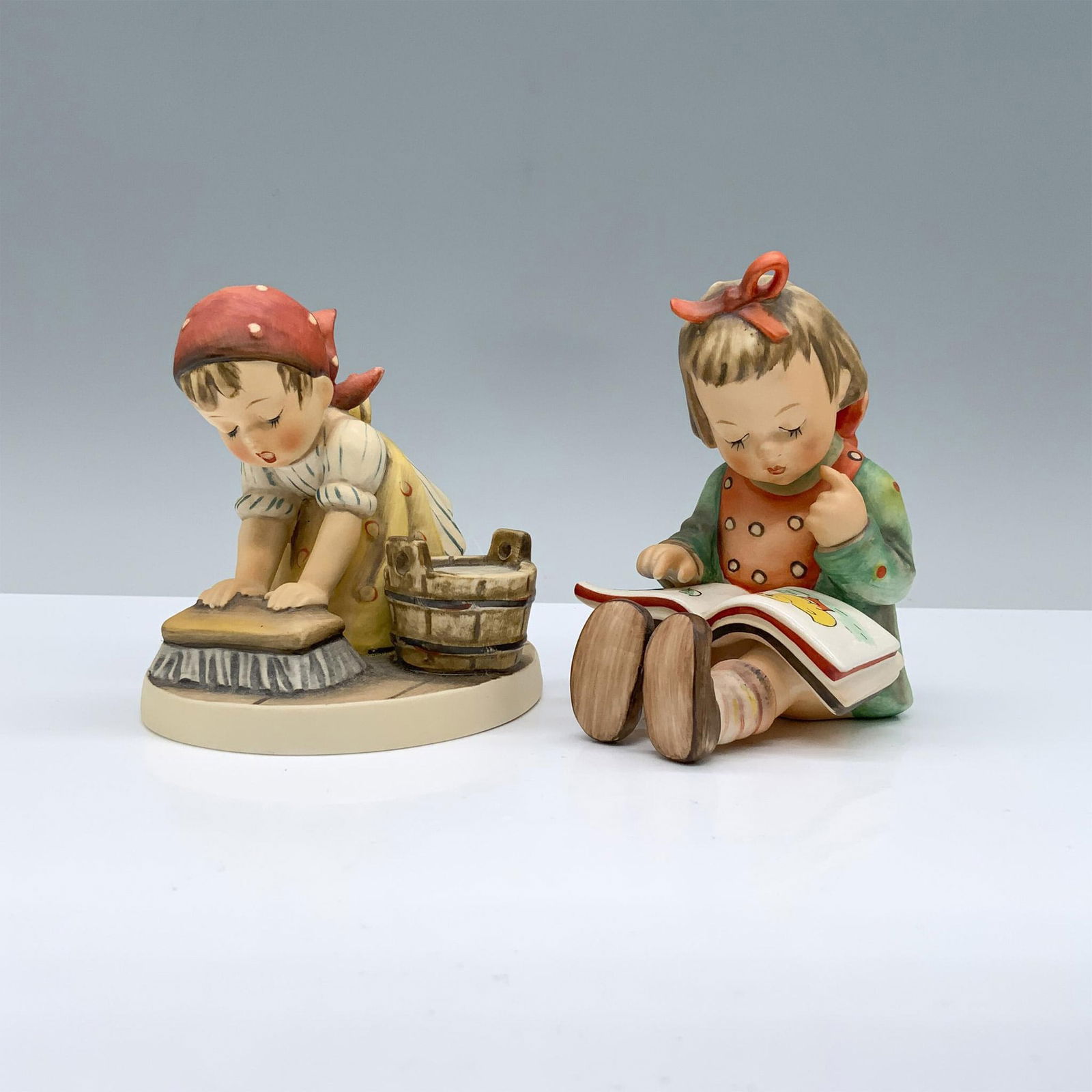2pc Goebel Hummel Figurines, Big Housecleaning and Book Worm (1 of 3)