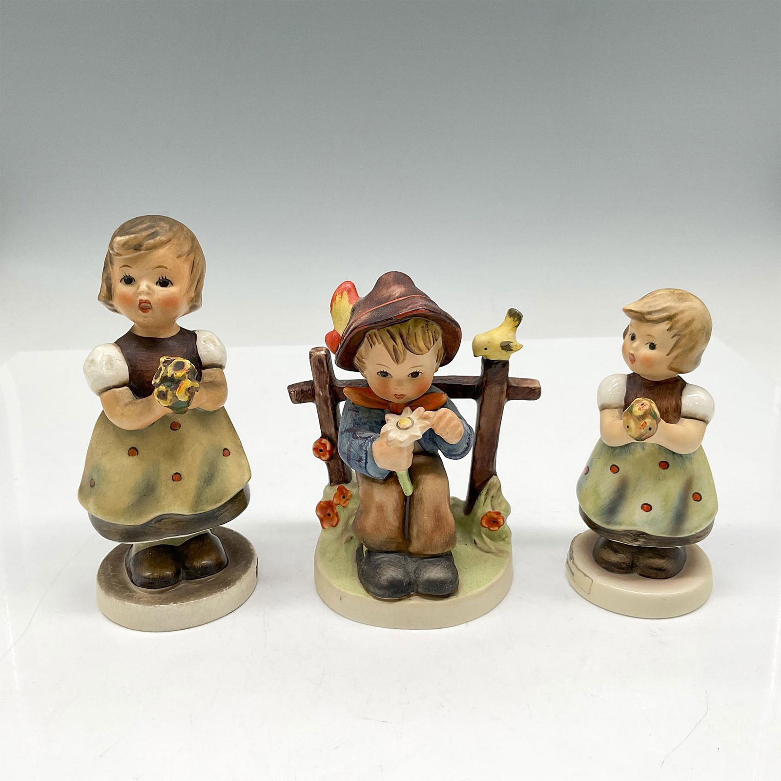 3pc Goebel Hummel Porcelain Figurines, Flowers (1 of 3)