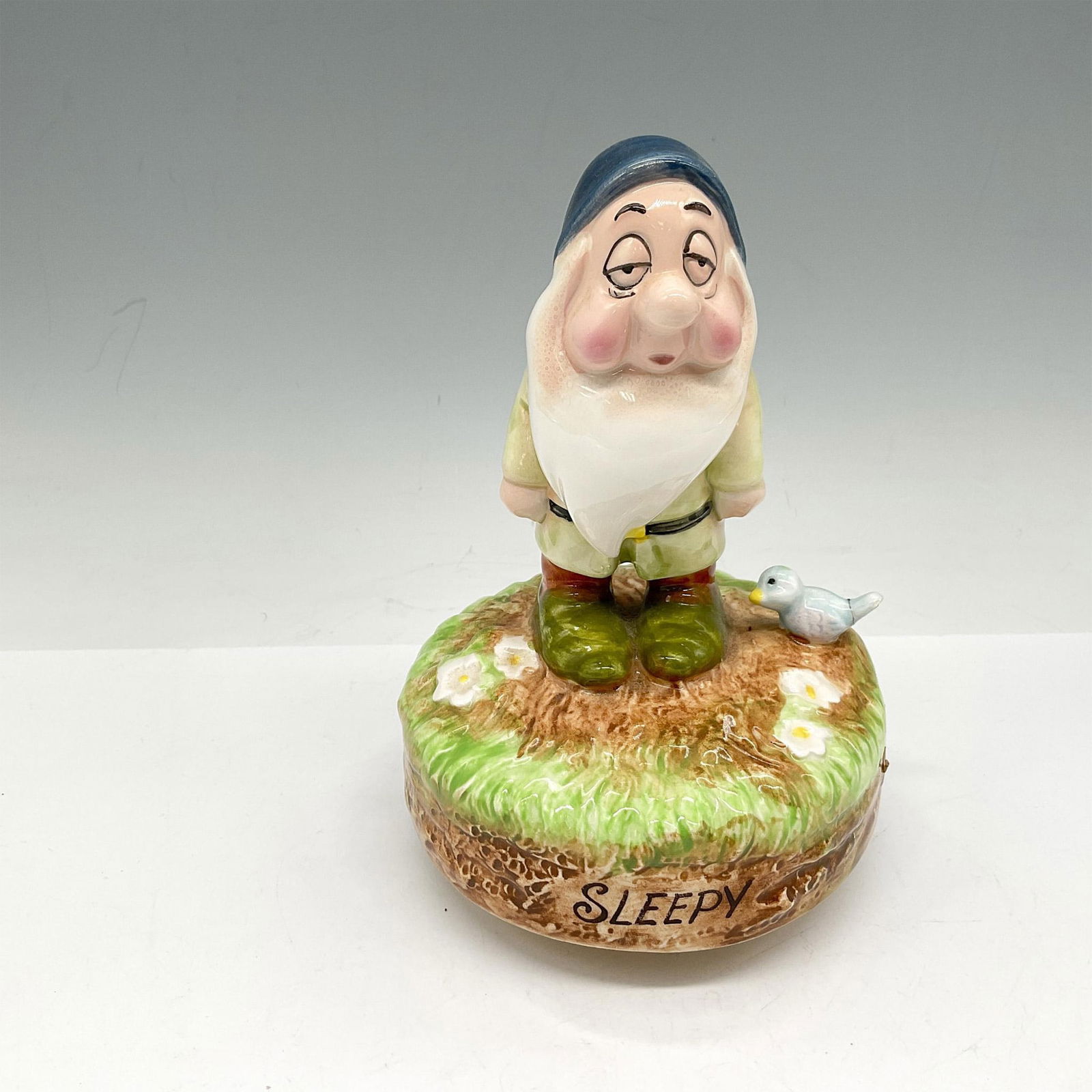 Schmid Porcelain Music Box, Walt Disney Sleepy (1 of 3)