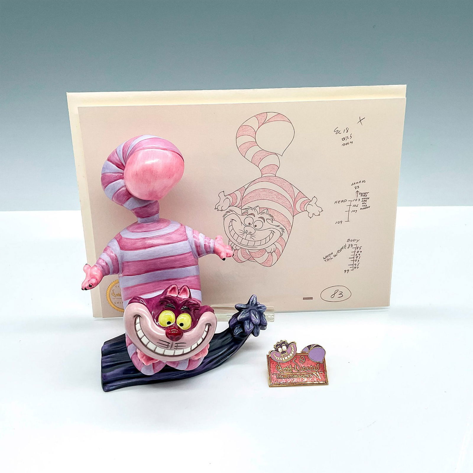 3pc Walt Disney Classic Collection, Cheshire Cat, Pin, Print (1 of 3)