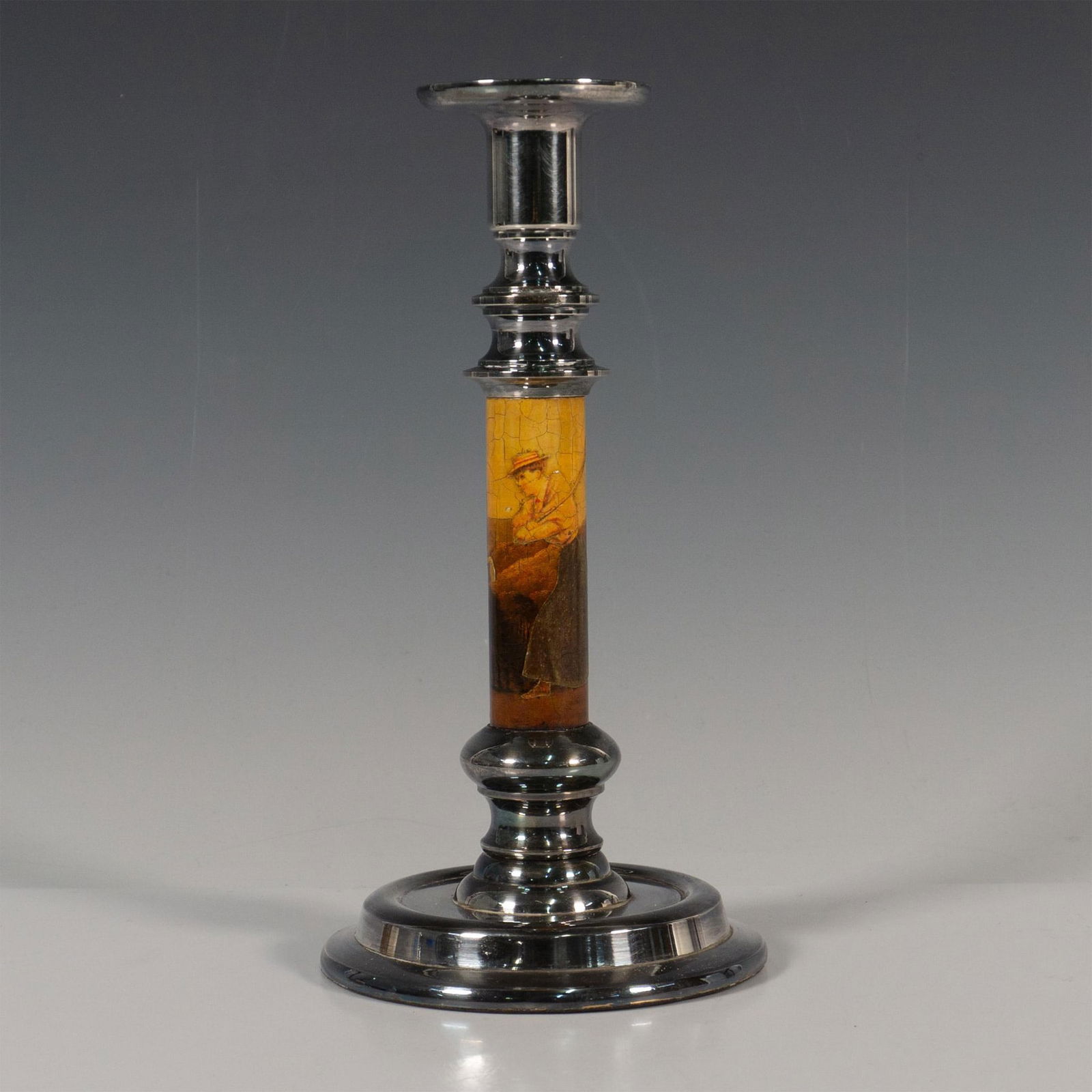 Original Victorian Design Silverplated Candlestick Holder (1 of 3)