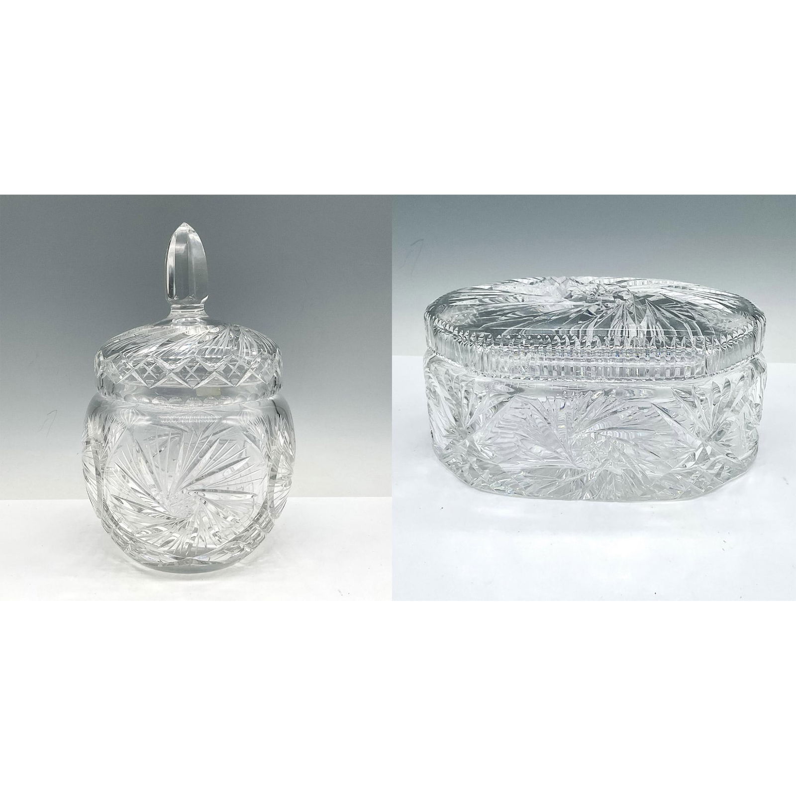 2pc Irena Crystal Lidded Cookie Jar and Box (1 of 9)