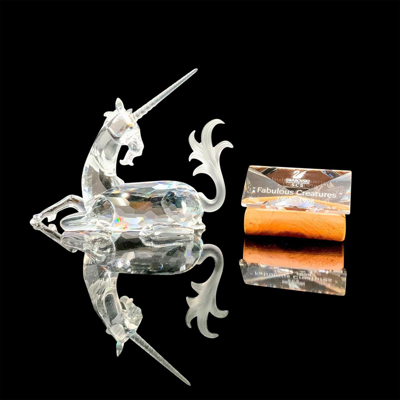 Swarovski Crystal Figurine and Plaque, Unicorn 191727 (1 of 5)