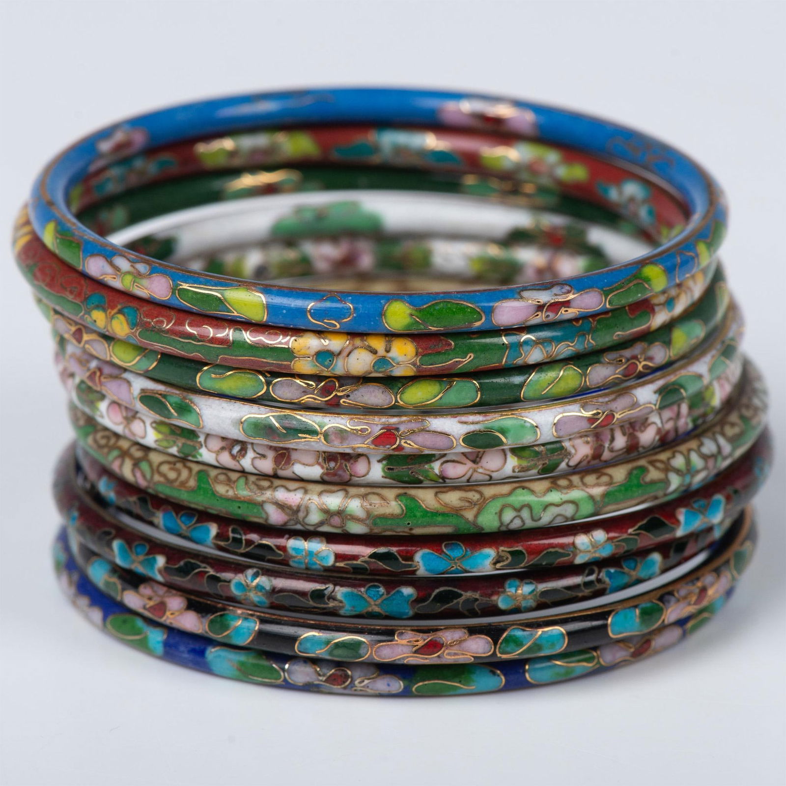 10pc Cloisonne Bangle Bracelet Set (1 of 3)