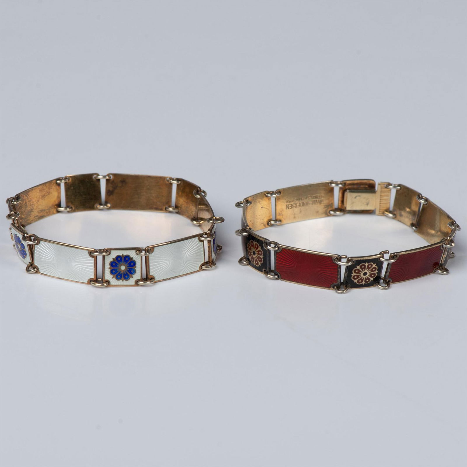 2pc David Anderson Enamel and Sterling Silver Bracelets (1 of 3)