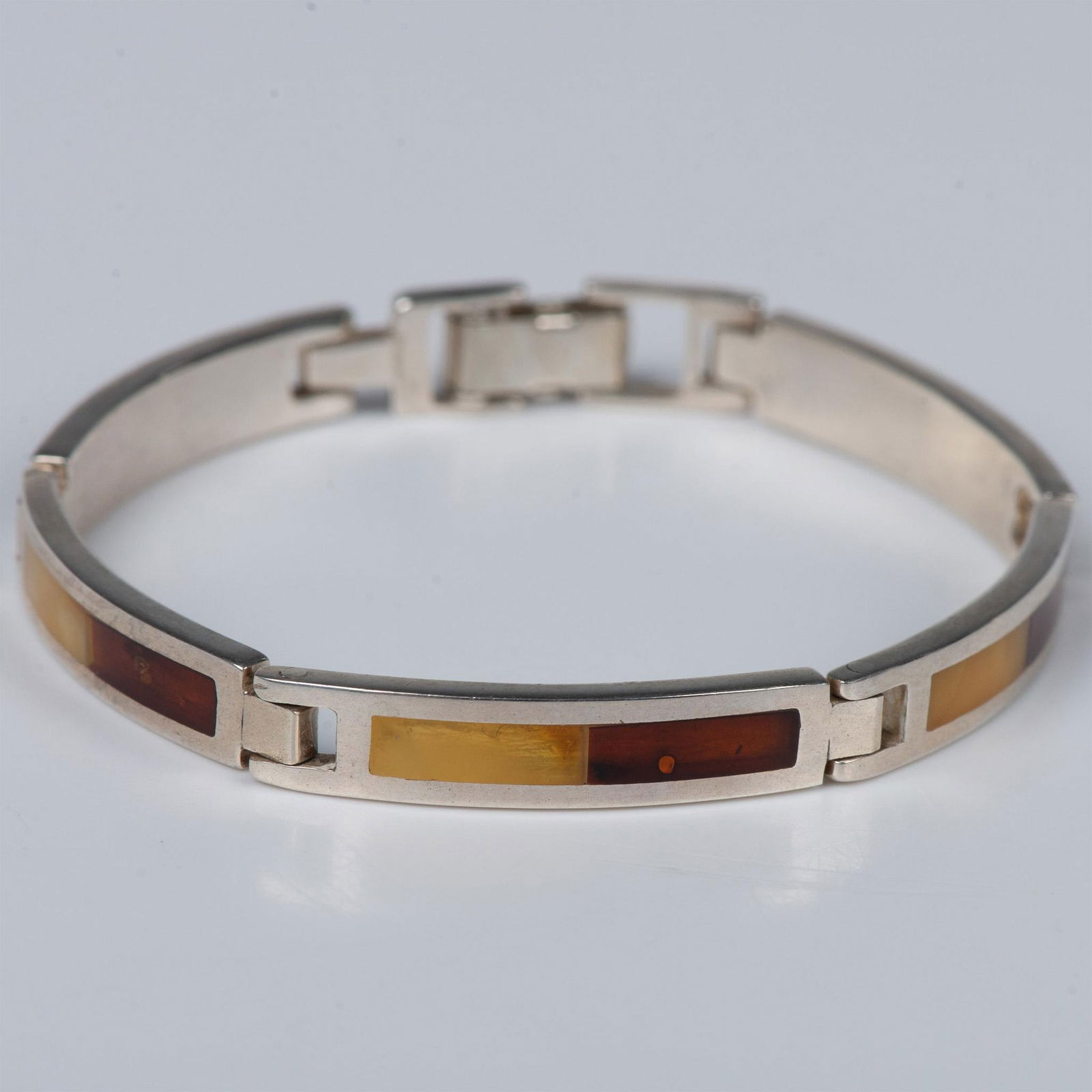 Sterling Silver and Baltic Amber Bracelet (1 of 3)