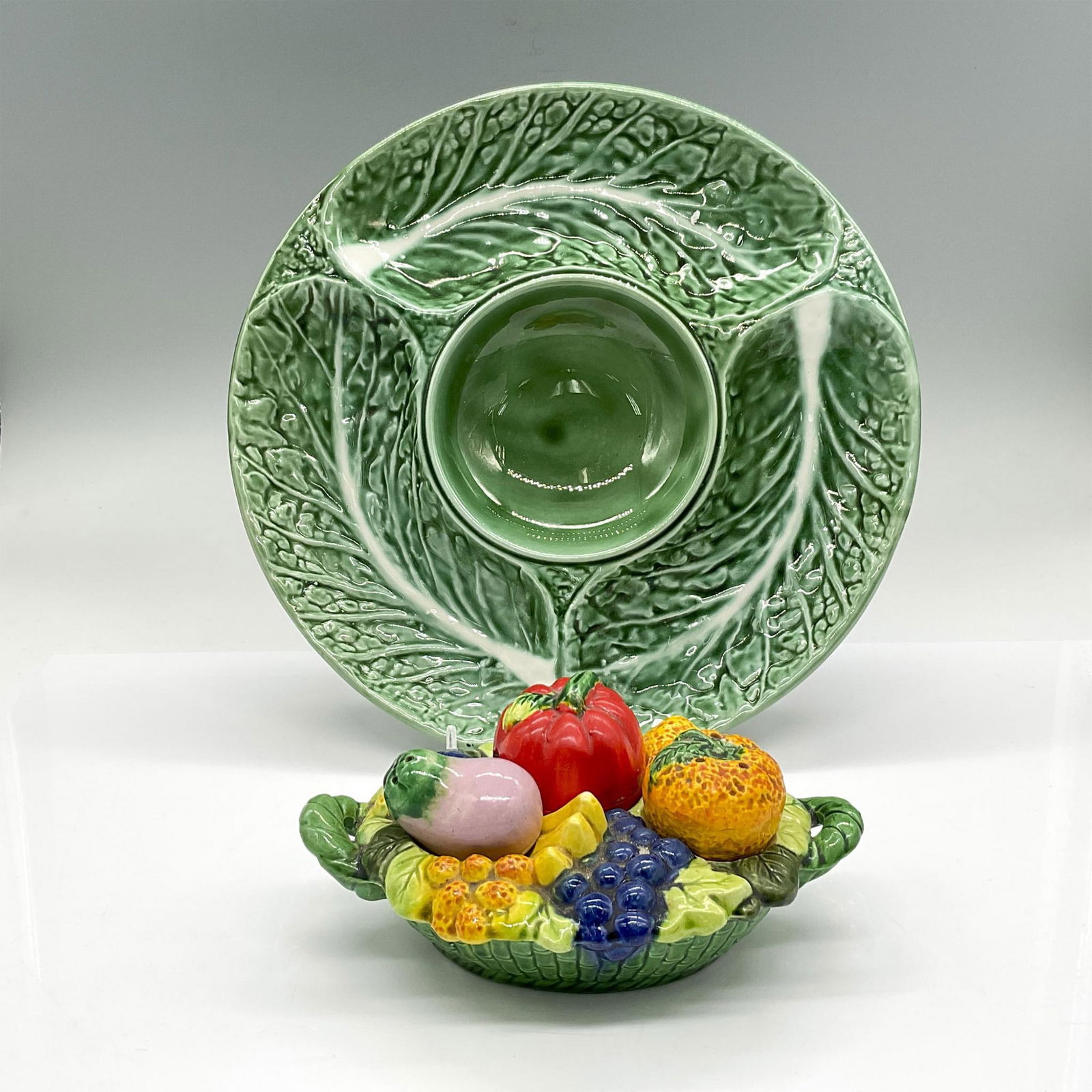 2pc Secla Cabbage Leaf Dish + Small Shaker/Condiment Dish (1 of 9)