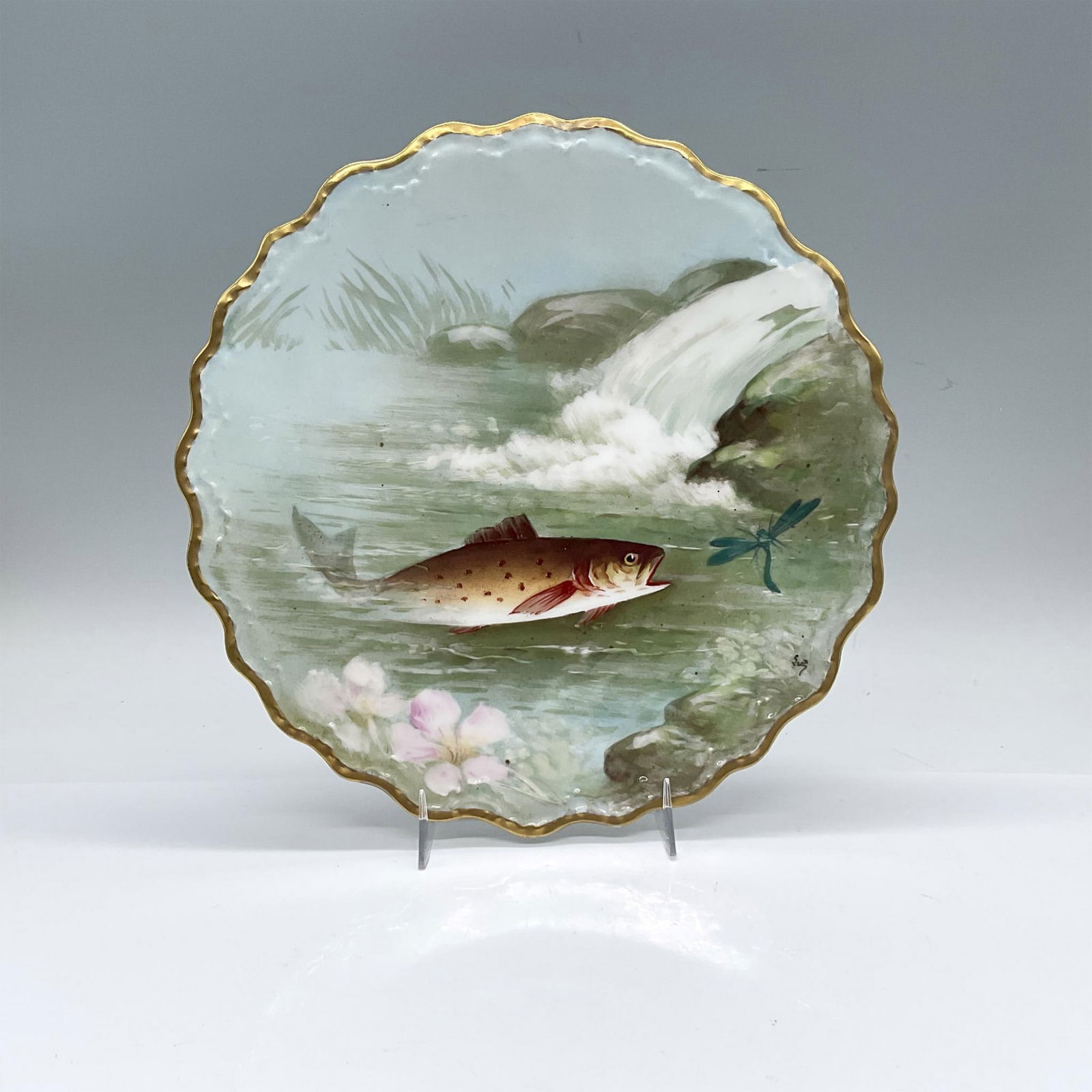 Blakeman & Henderson Limoges France Porcelain Plate, Signed (1 of 3)