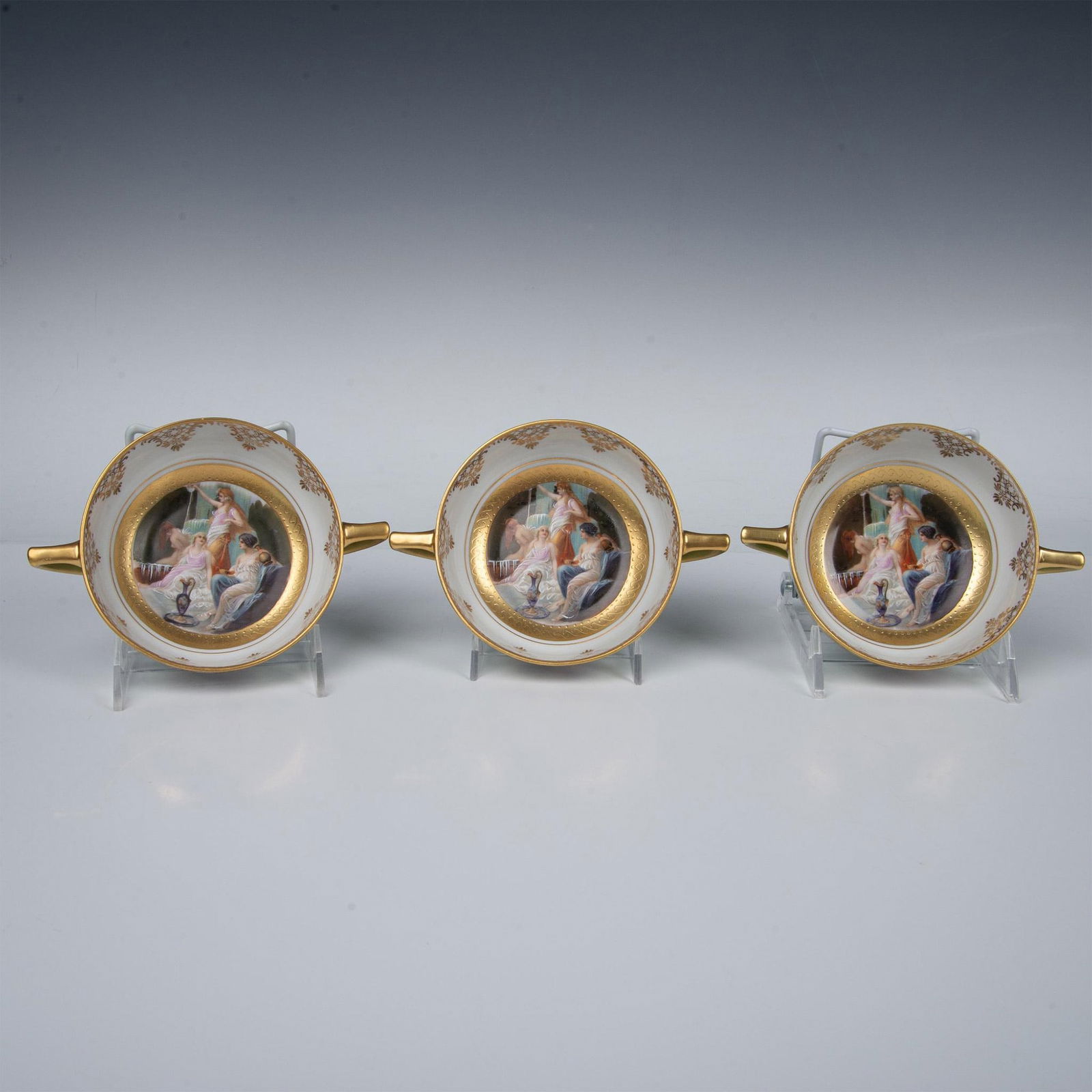 3pc Karlsbad Czechoslovakia Porcelain Soup Bowls (1 of 10)