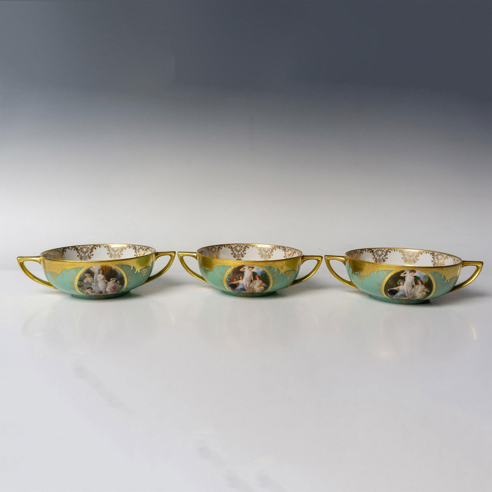 3pc Karlsbad Czechoslovakia Porcelain Soup Bowls (1 of 4)