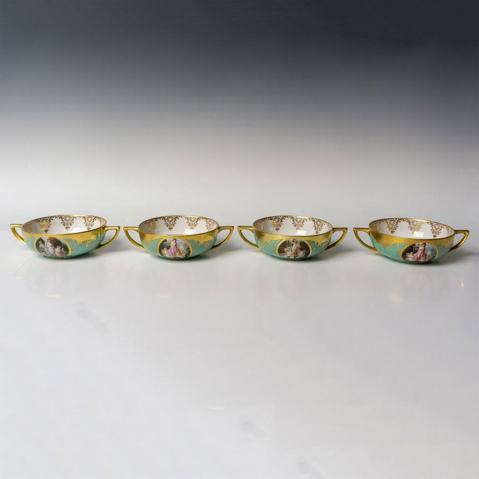 4pc Karlsbad Czechoslovakia Porcelain Soup Bowls (1 of 4)