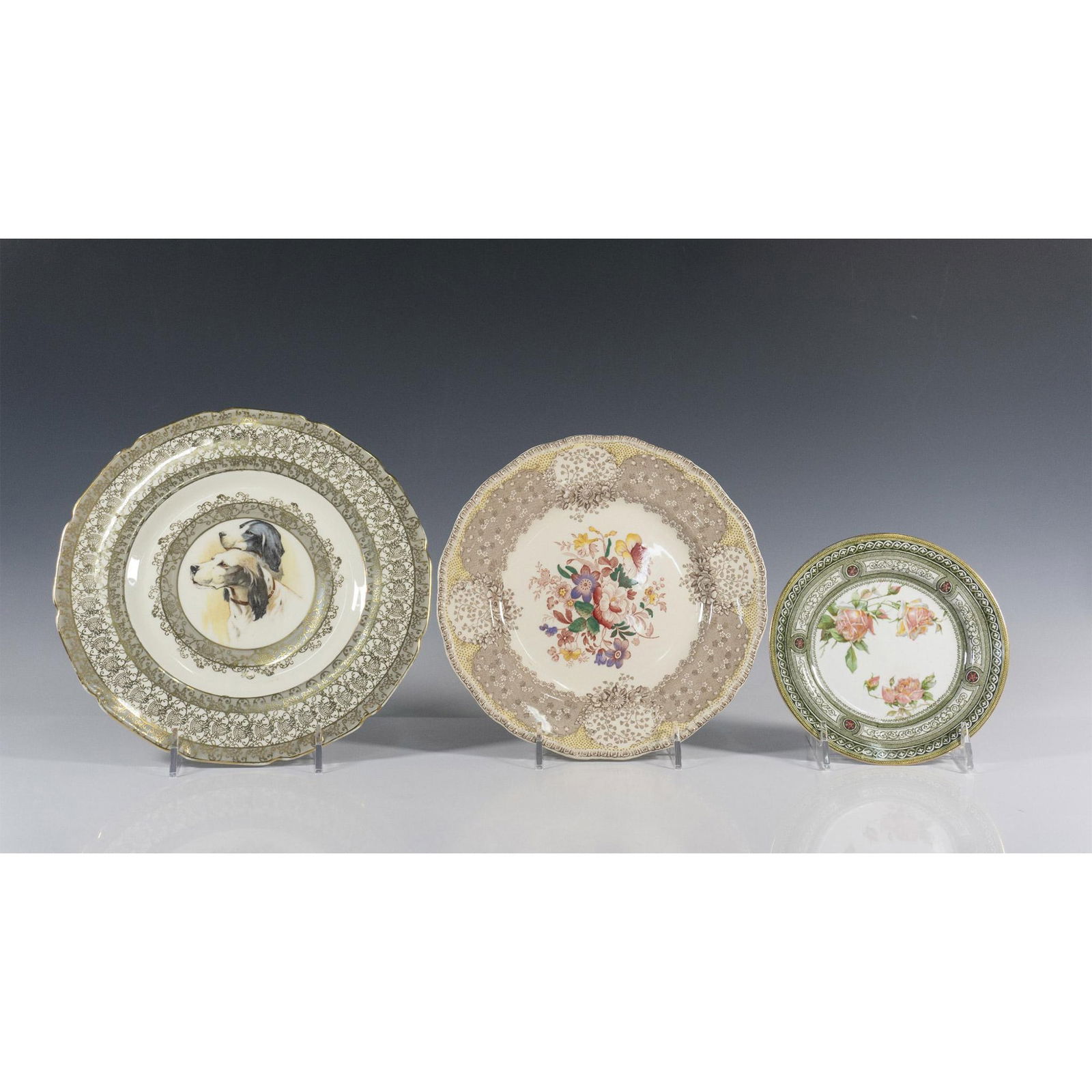 3pc Royal Doulton Series Ware, Dogs Head, Peony + Gossamer (1 of 3)