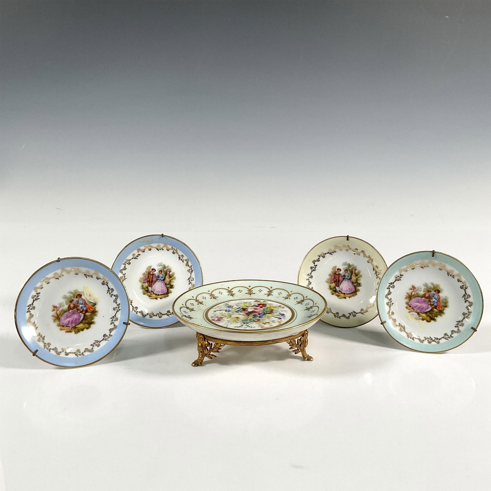 5pc French Limoges Cabinet Plates (1 of 3)