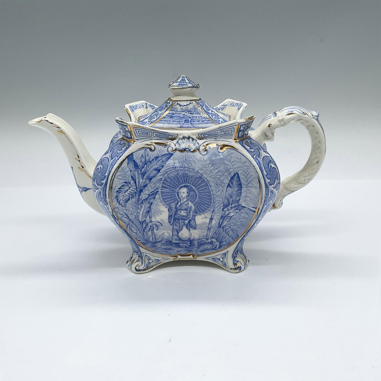 English Burleigh Ware Chinoiserie Teapot (1 of 3)