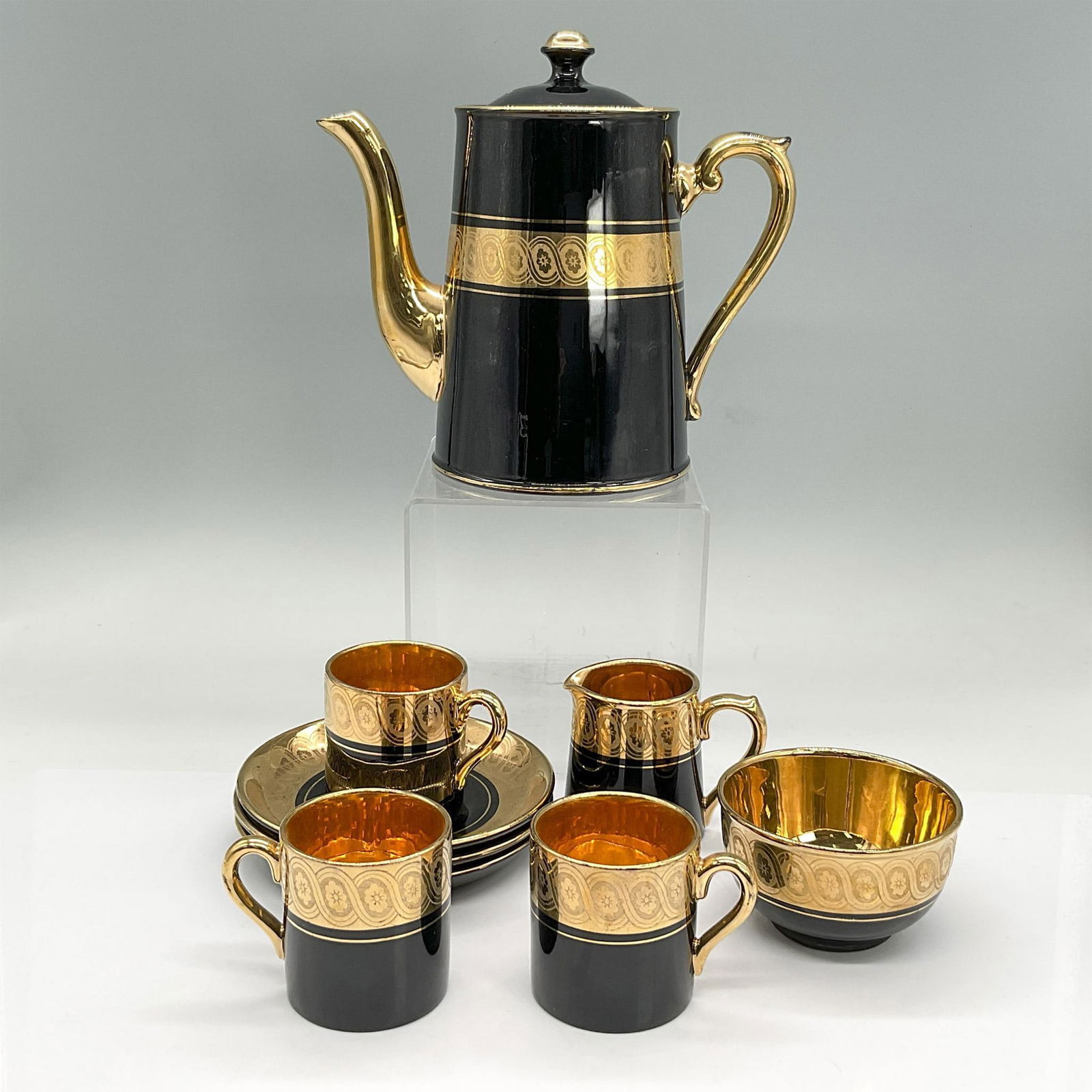 10pc Gibson & Sons Porcelain Coffee Pot Set, Davenport (1 of 10)