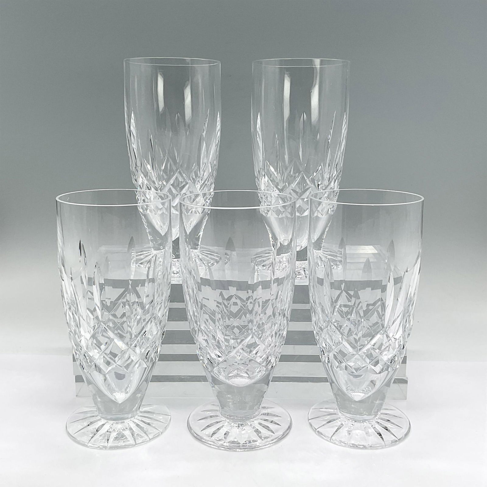 5pc Waterford Crystal Iced Tea Glasses, Lismore (1 of 3)