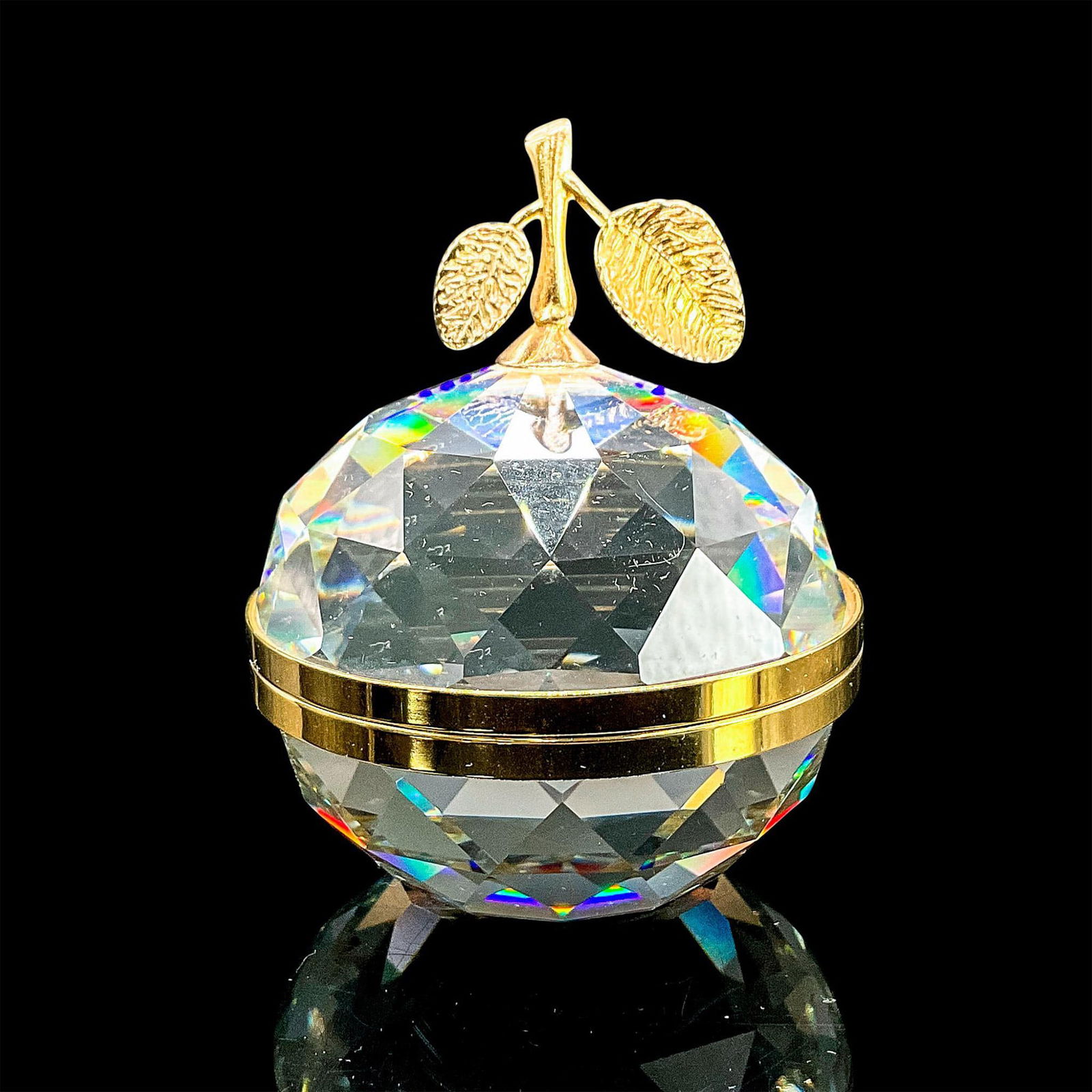 Swarovski Silver Crystal Figurine, Large Apple Photo Frame (1 of 5)