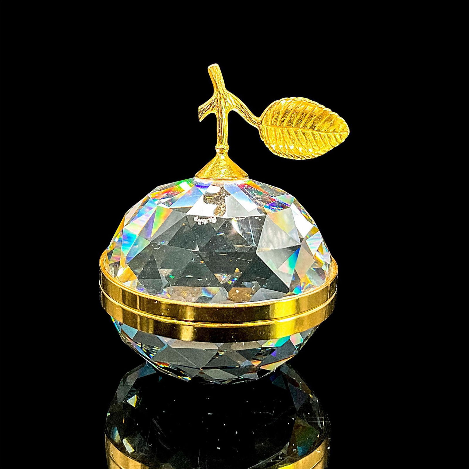 Swarovski Silver Crystal Figurine, Medium Apple Photo Frame (1 of 5)