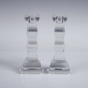 Pair of Orrefors by Helene Krantz Candle Holders, Cruise