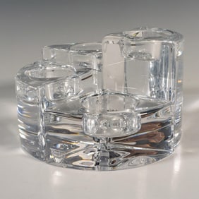 4pc Orrefors by Helene Krantz Candle Holders, Quartet