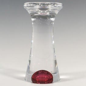 Kosta Boda by Goran Warff Glass Candlestick Holder, Zoom