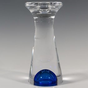 Kosta Boda by Goran Warff Glass Candlestick Holder, Zoom