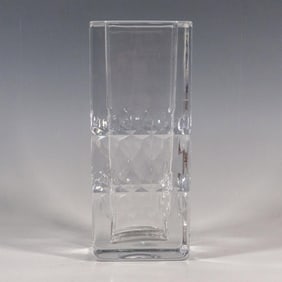 Kosta Boda by Goran Warff Crystal Vase, Harlequin